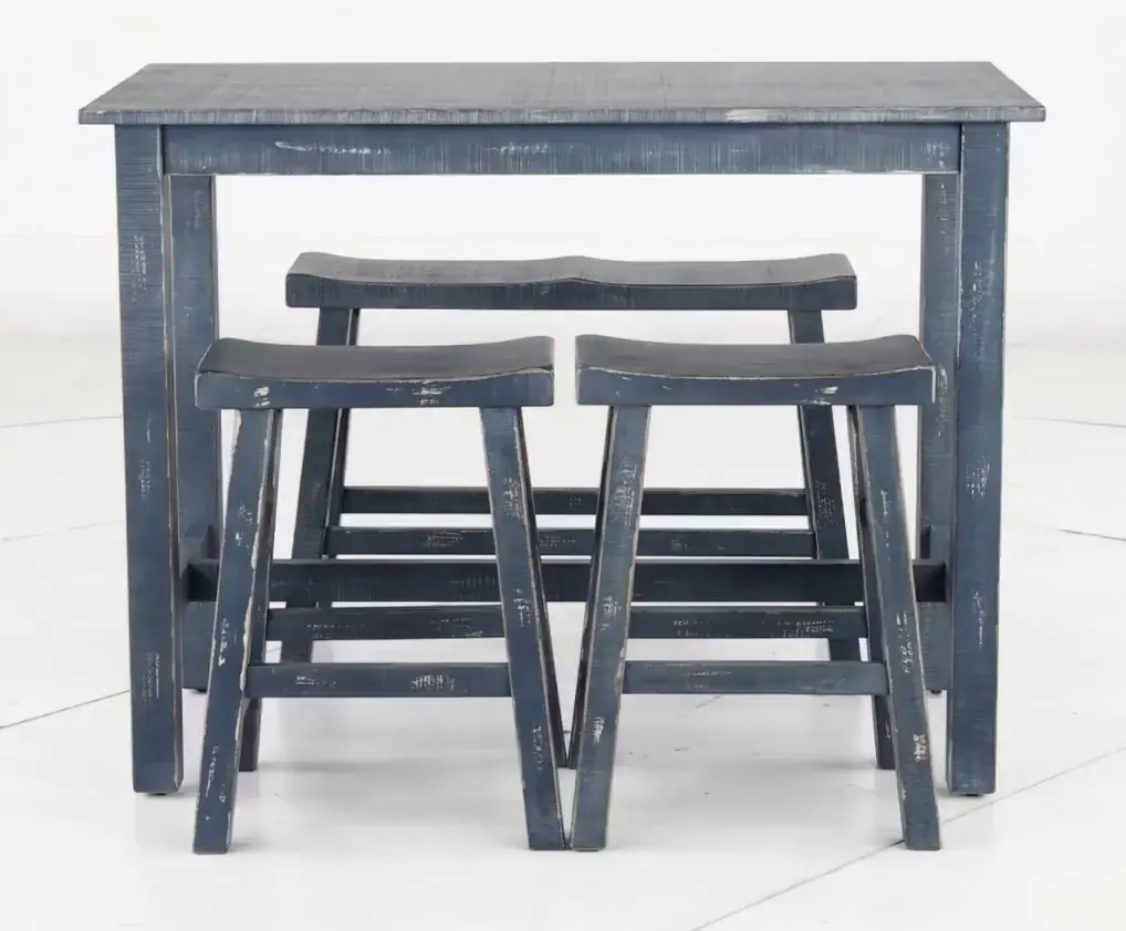Beach Haven Blue 4 Piece Counter Height Dining Set-5