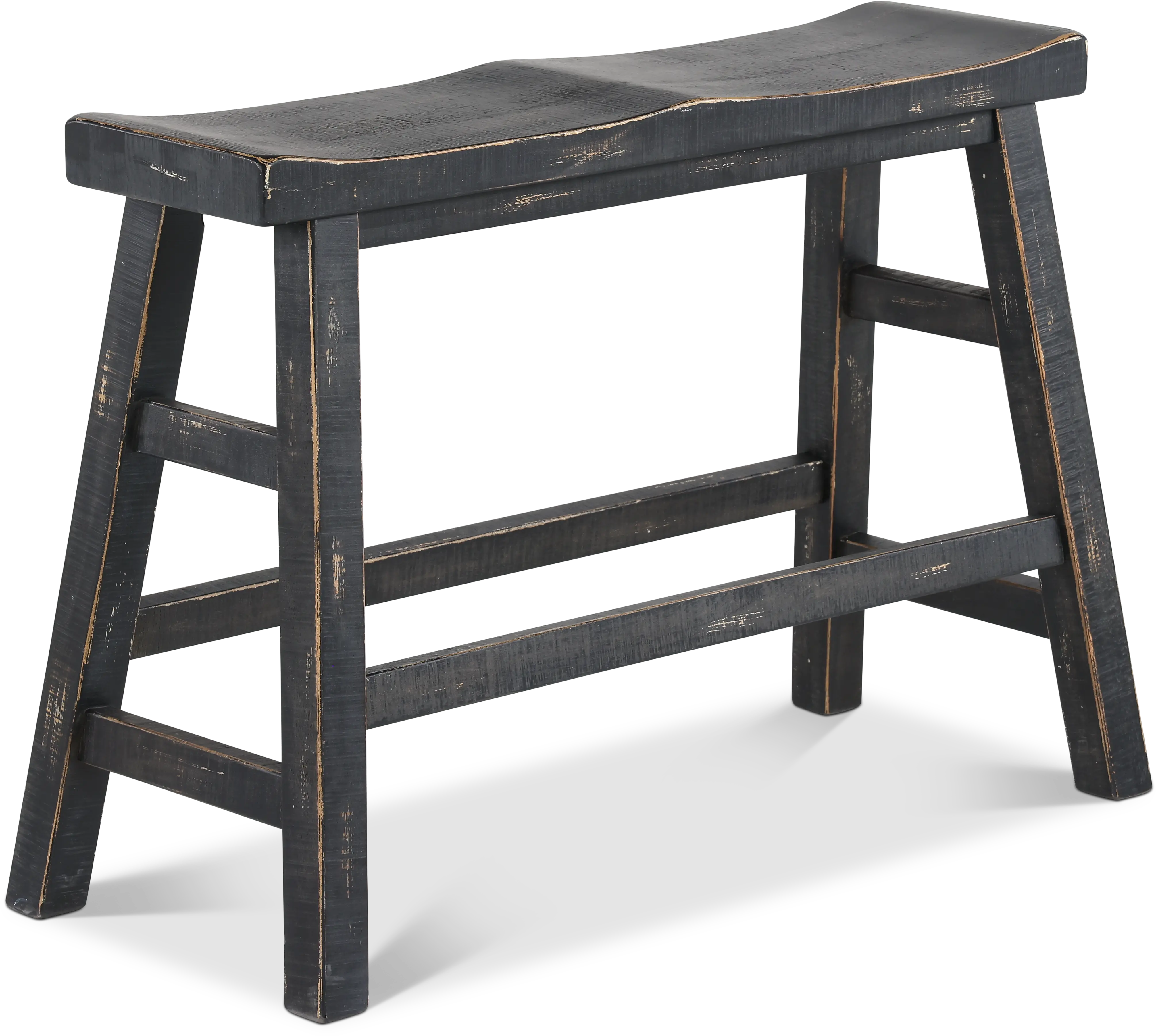 Beach Haven Black Counter Height Dining Bench-1