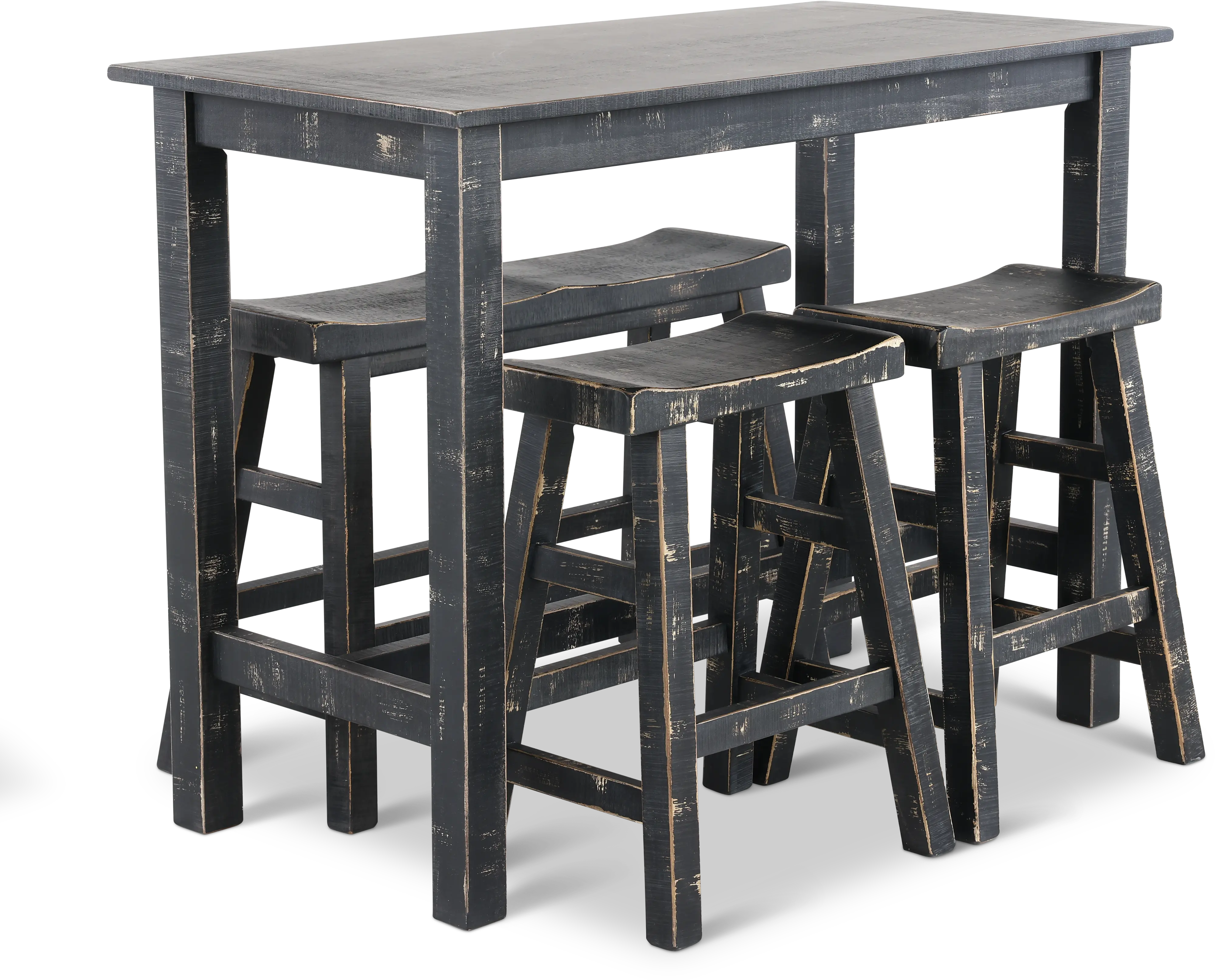 Beach Haven Black 4 Piece Counter Height Dining Set-1