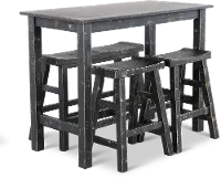 Beach Haven Black 4 Piece Counter Height Dining Set