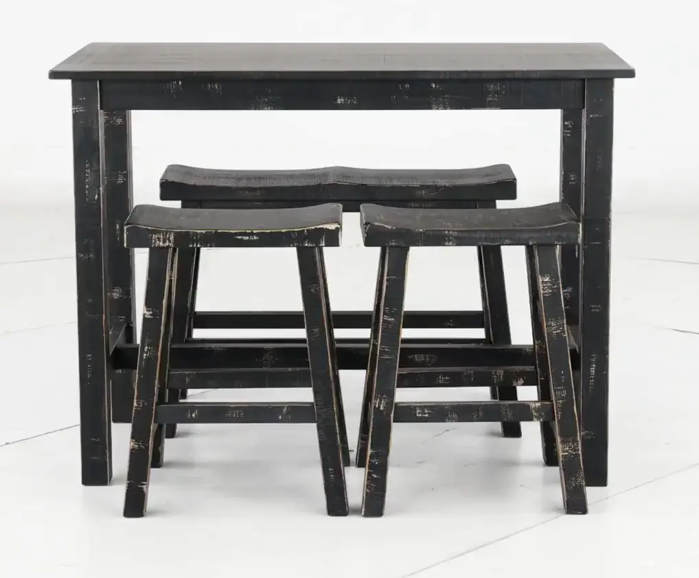 Beach Haven Black 4 Piece Counter Height Dining Set-5