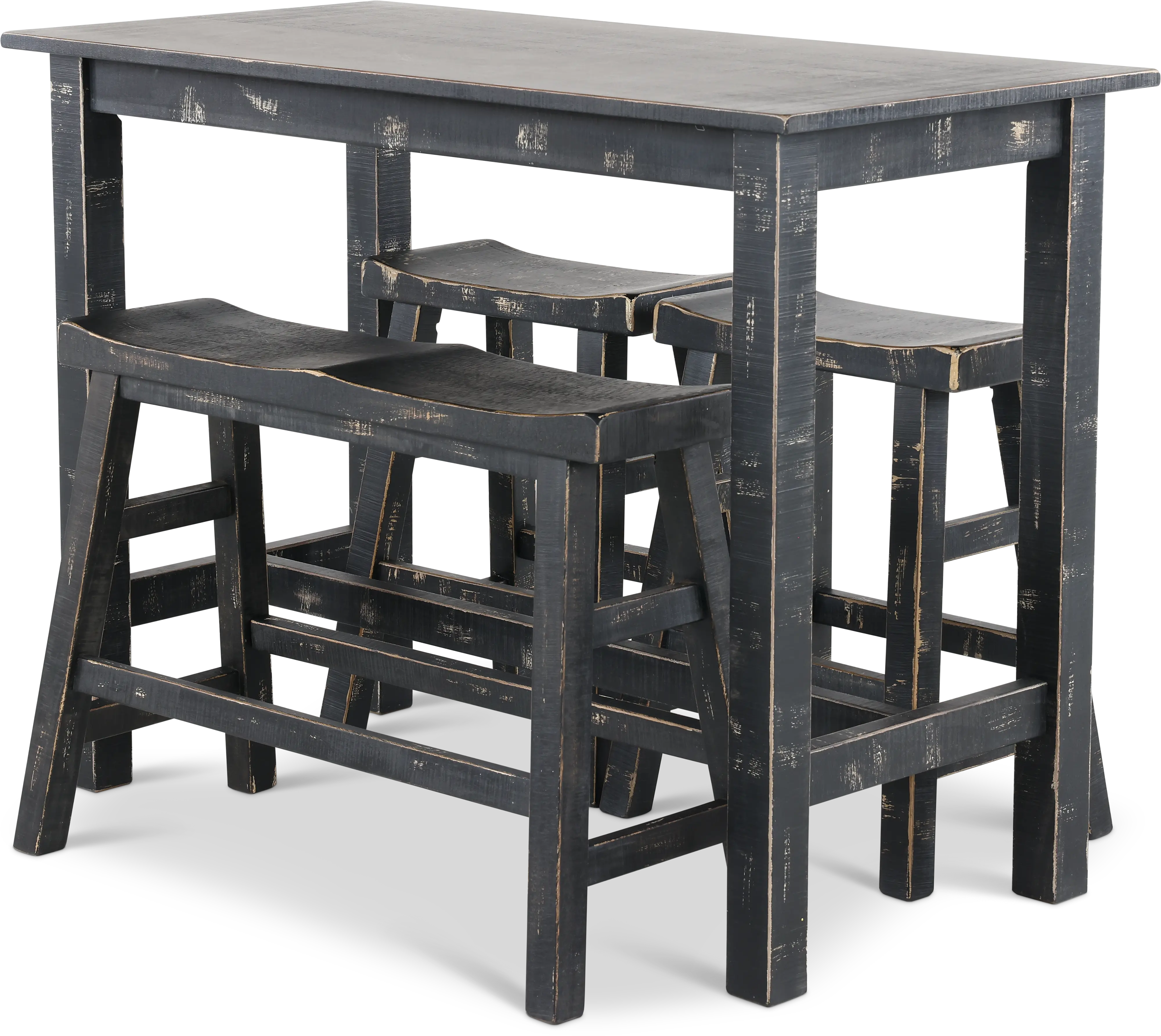 Beach Haven Black 4 Piece Counter Height Dining Set-6