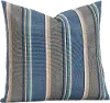 Gray and Blue Denim Patio Pillow
