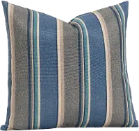 Gray and Blue Denim Patio Pillow