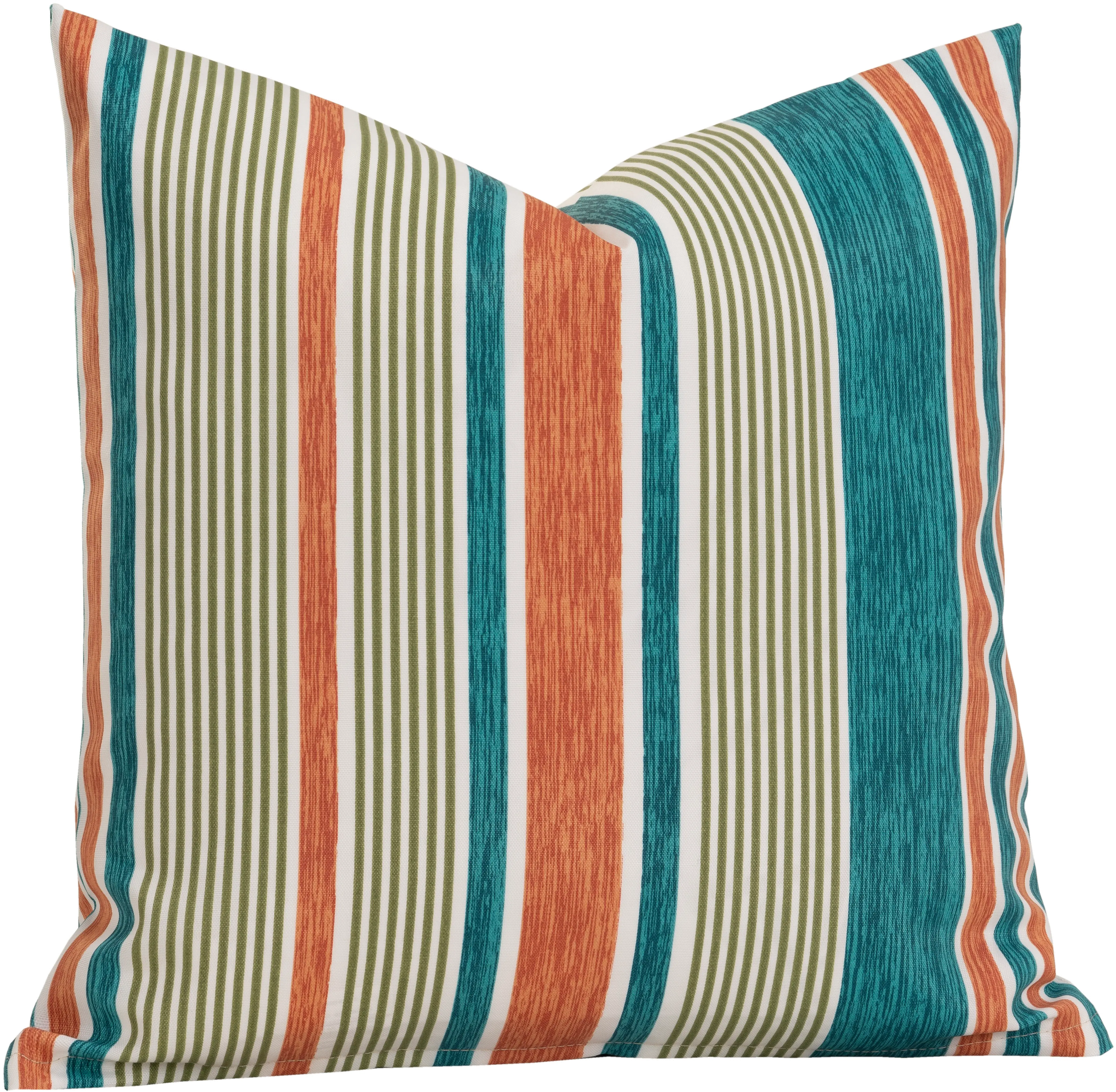 Bacall Orange, Turquoise and White Pillow-1