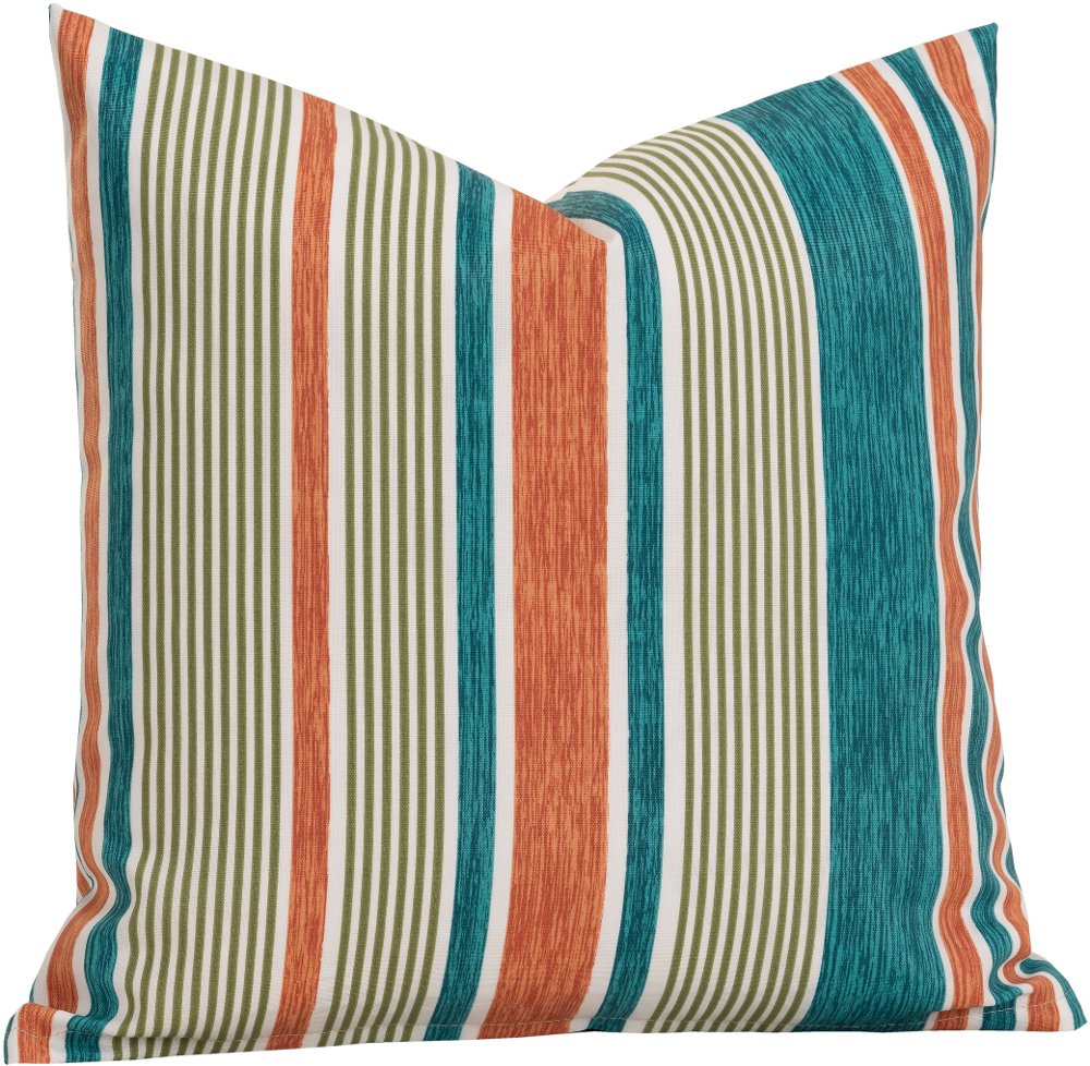 Bacall Orange Turquoise and White Pillow