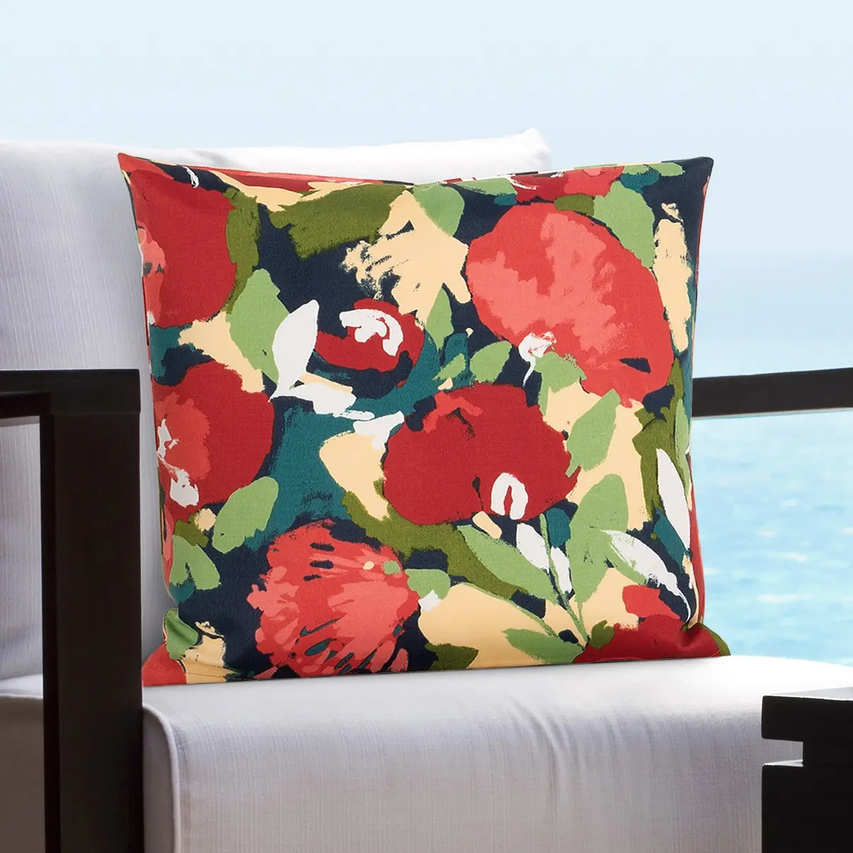 Lakeside Garden Multicolor Floral Pillow-2