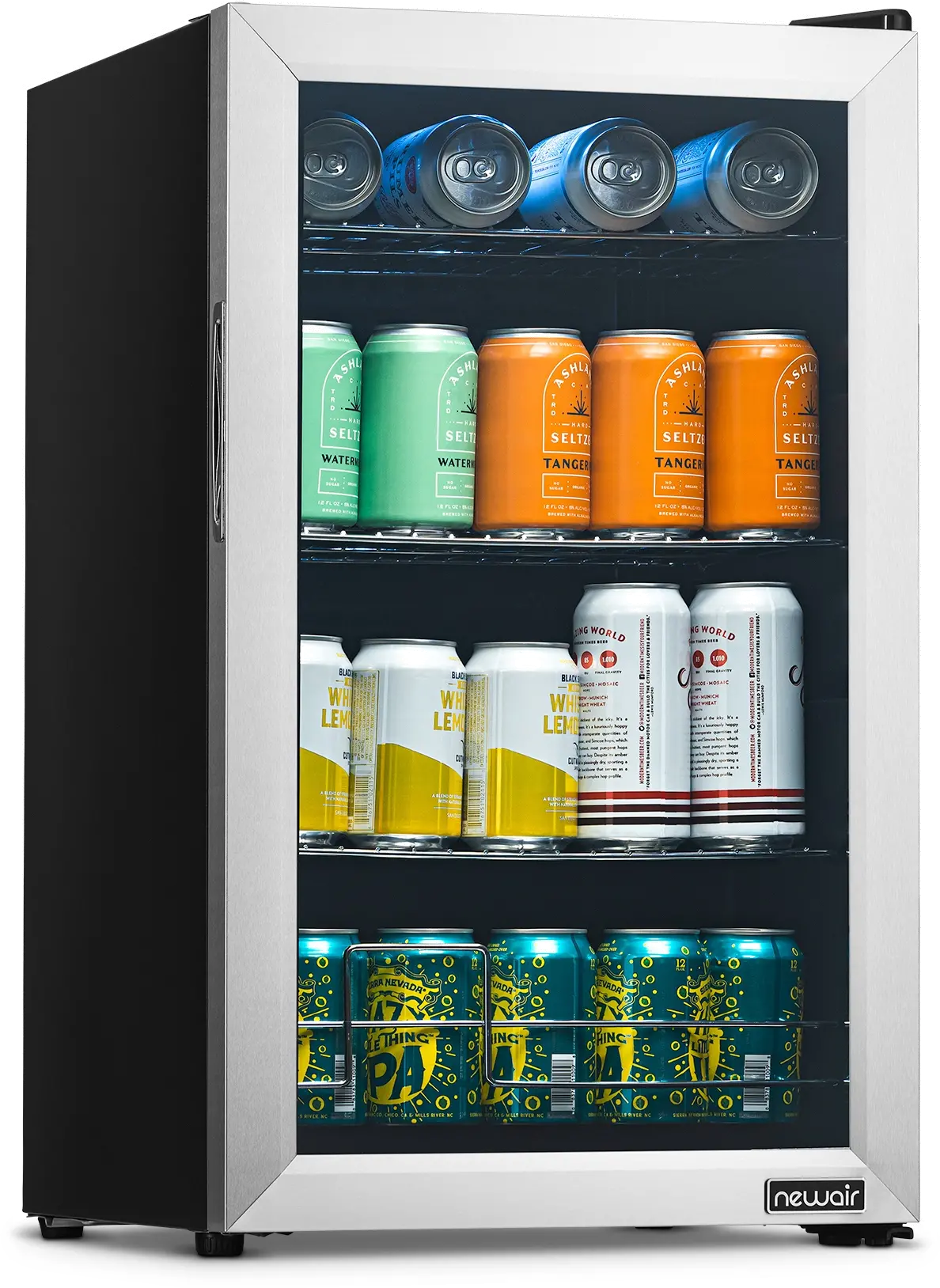 AB-1000 NewAir 100 Can Beverage Fridge - Stainless Steel-1