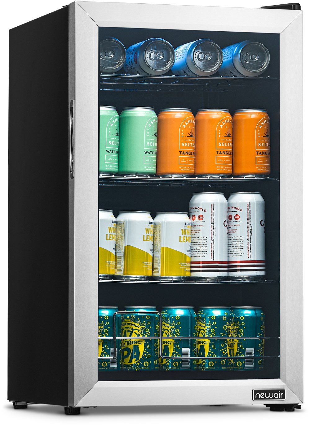 NewAir 100 Can Beverage Fridge - Stainless Steel