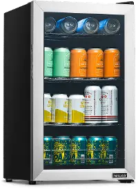 AB-1000 NewAir 100 Can Beverage Fridge - Stainless Steel