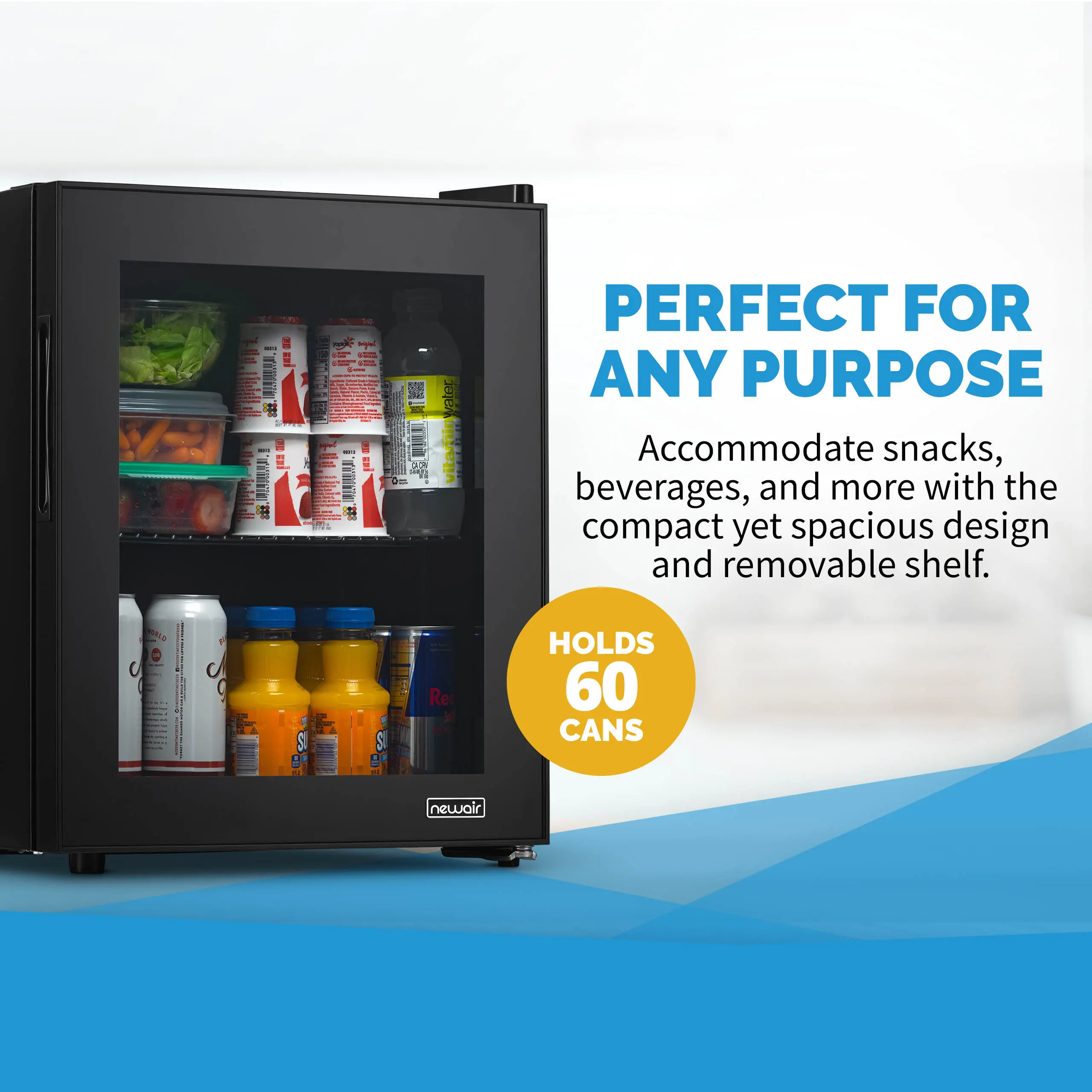AB-600B NewAir 60 Can Beverage Fridge - Black-11