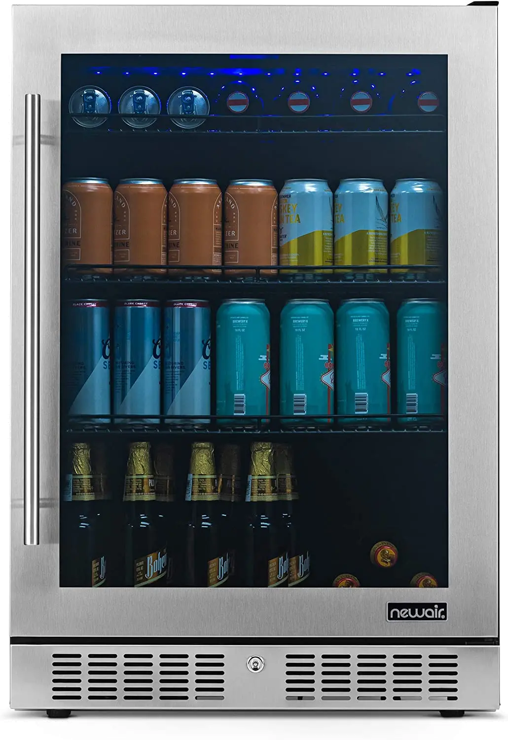 NBC224SS00 NewAir 24  Built-in Premium 224 Can Beverage Fridge - Stainless Steel-3