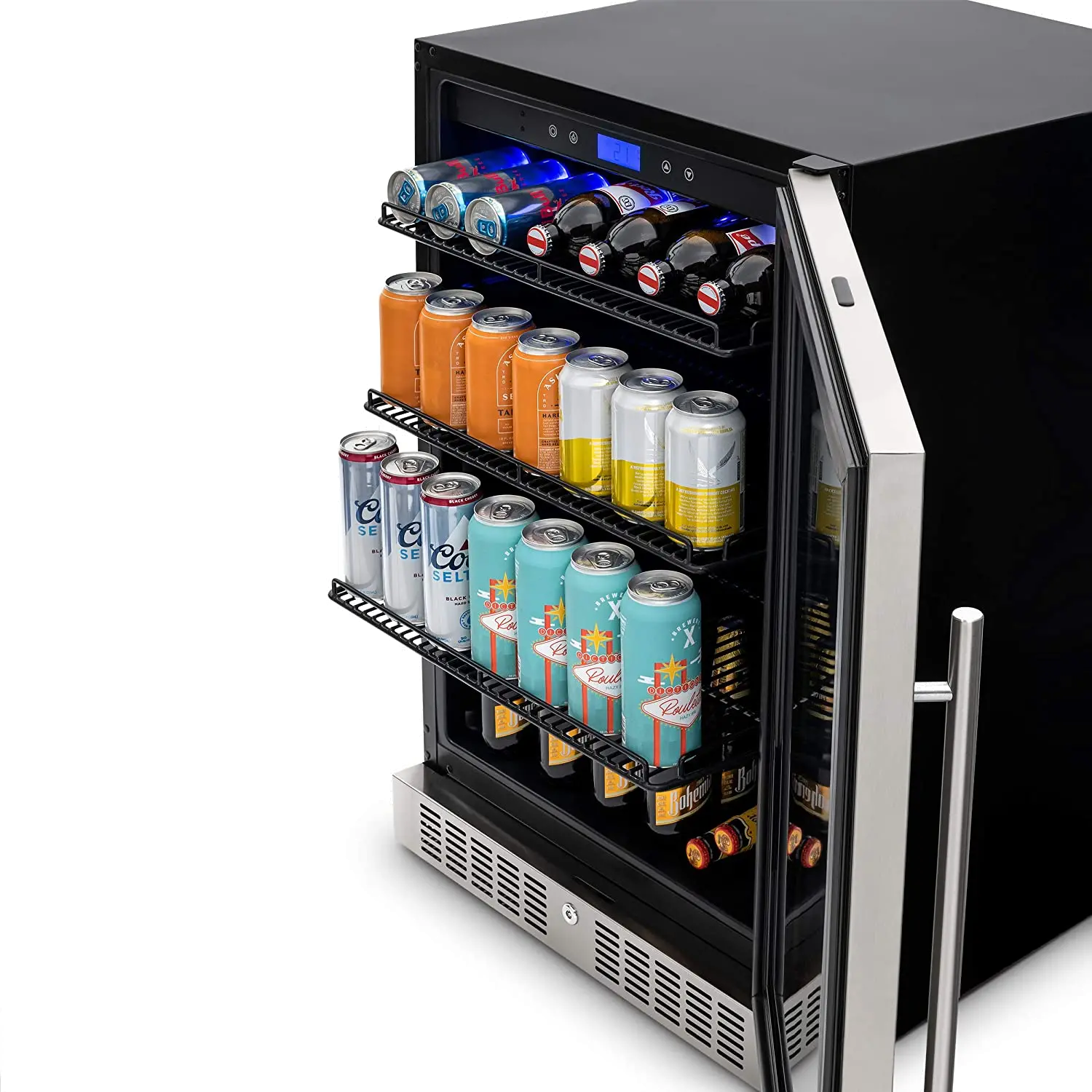 NBC224SS00 NewAir 24  Built-in Premium 224 Can Beverage Fridge - Stainless Steel-7