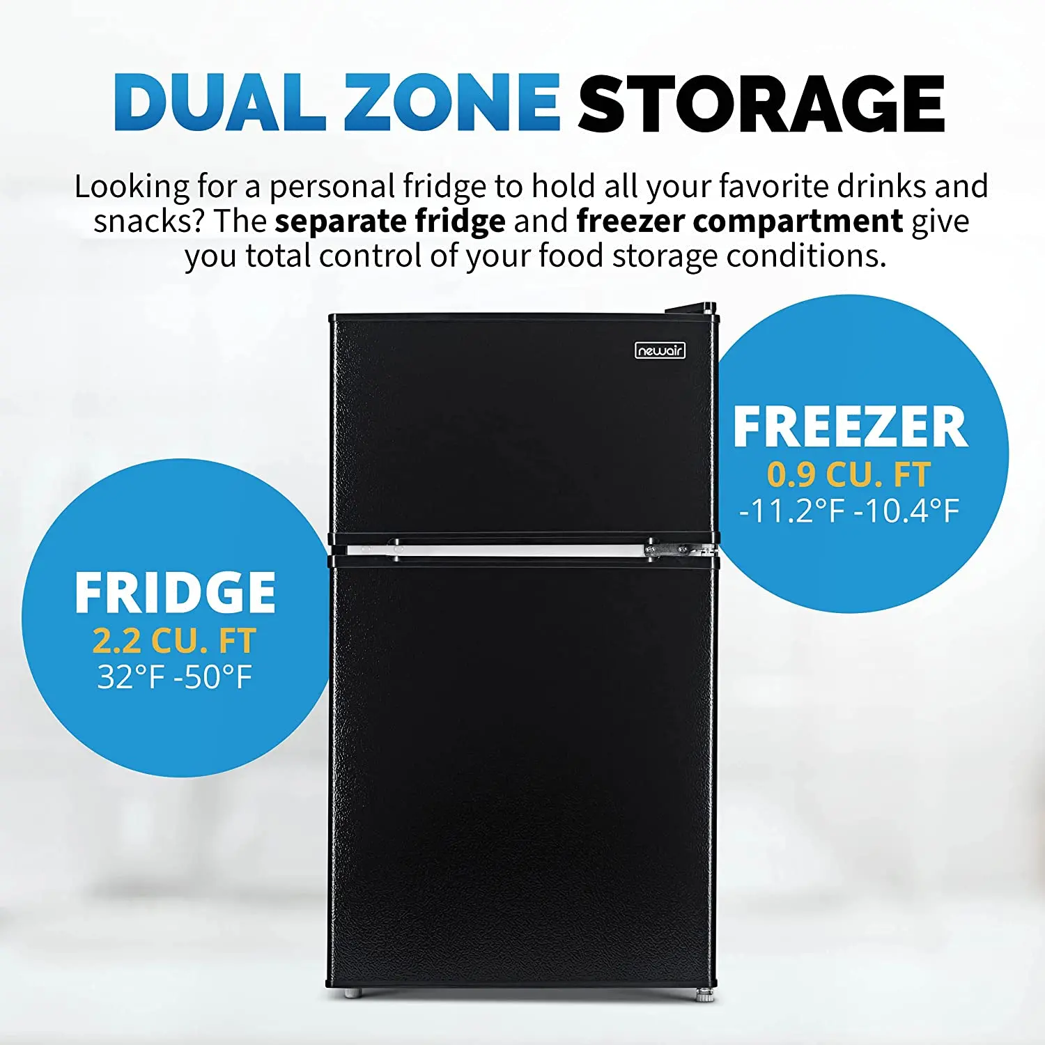 NRF031BK00 NewAir 3.1 Cu. Ft. Compact Mini Refrigerator - Black-2