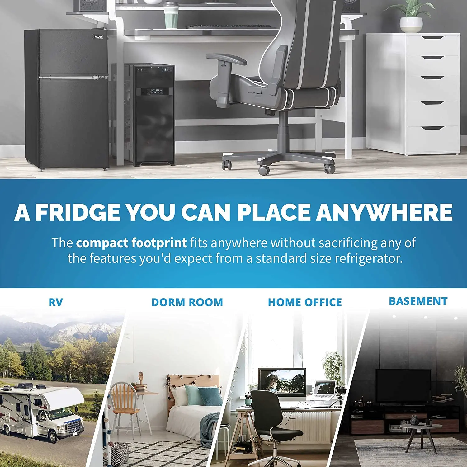 NRF031BK00 NewAir 3.1 Cu. Ft. Compact Mini Refrigerator - Black-3