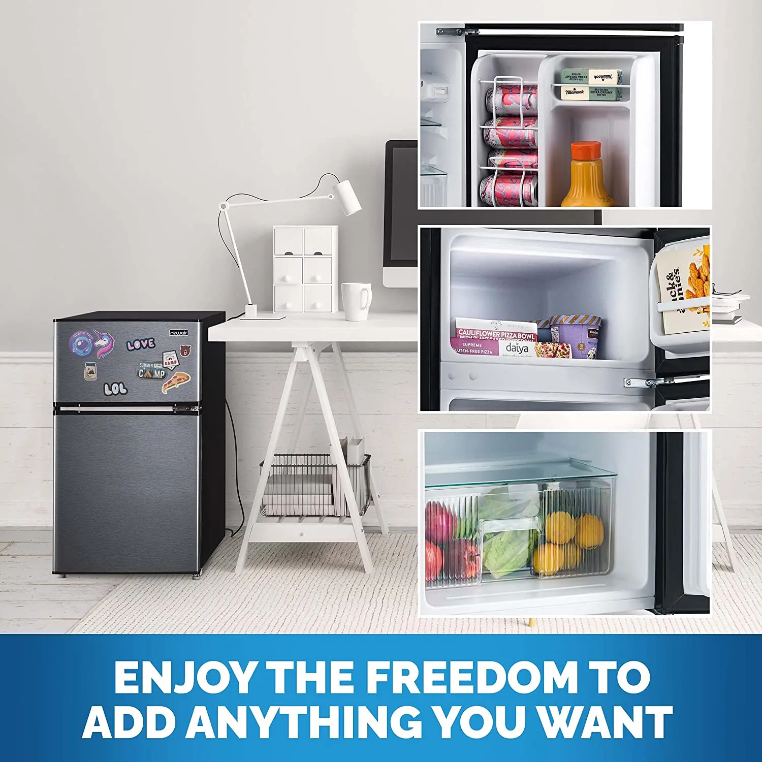 NRF031GA00 NewAir 3.1 Cu. Ft. Compact Mini Refrigerator - Gray-5