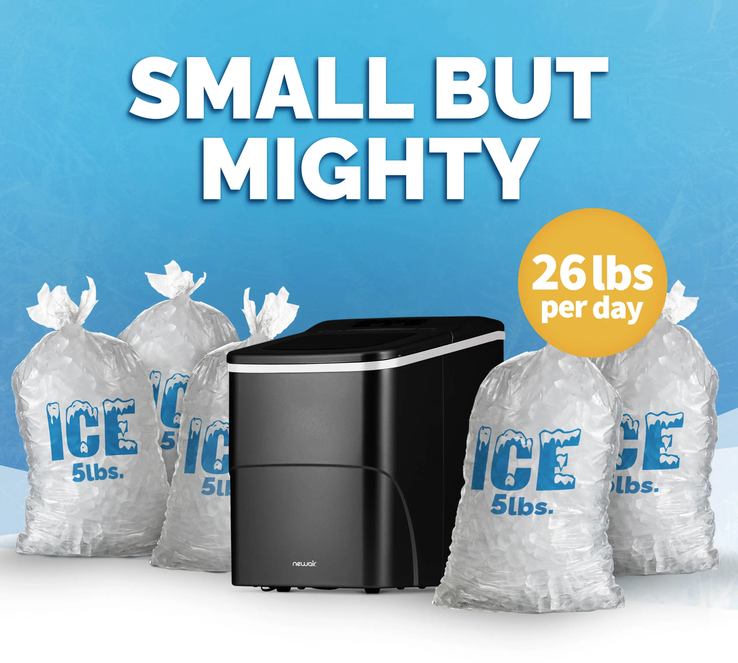 NIM026MB00 NewAir Matte Black Countertop Ice Maker-10