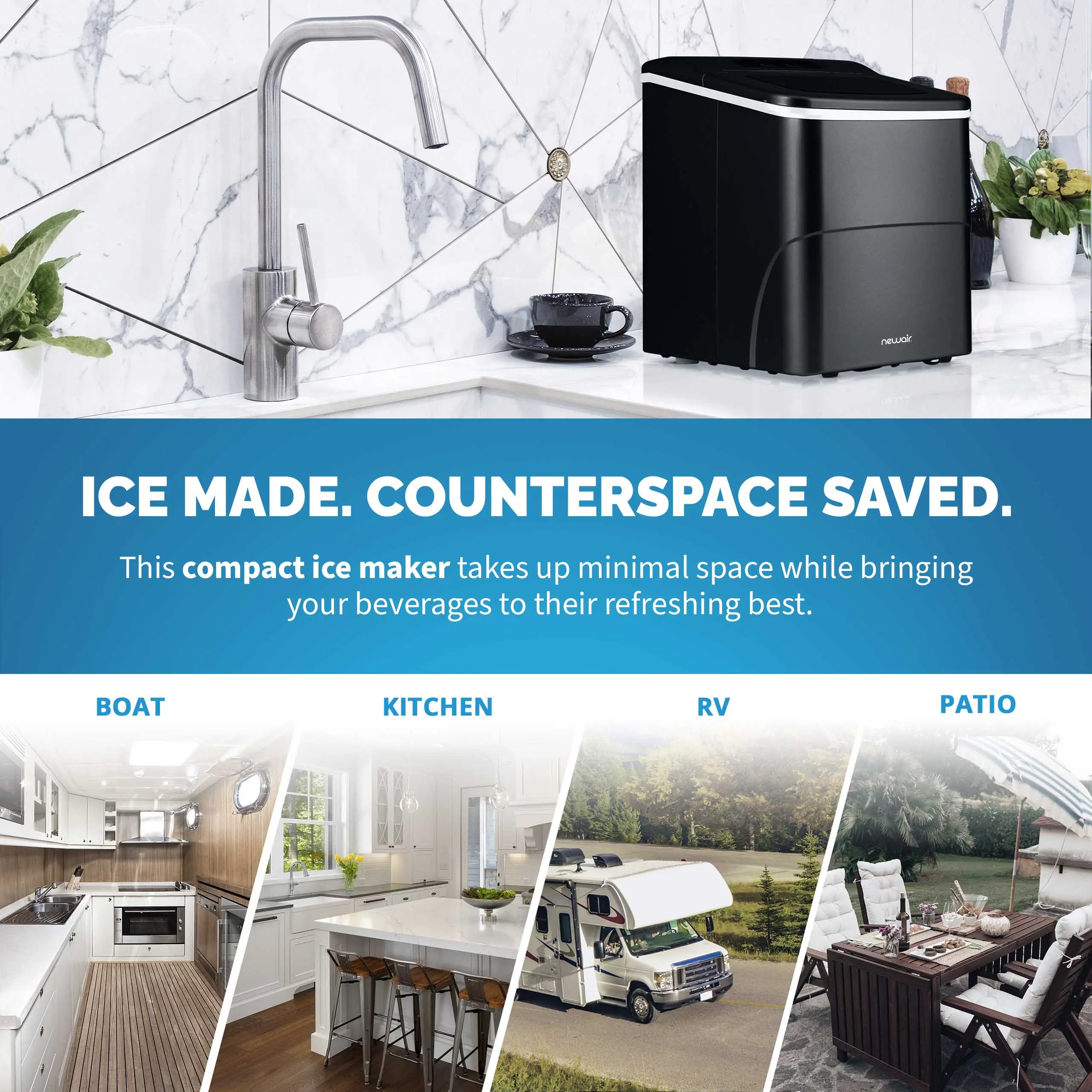 NIM026MB00 NewAir Matte Black Countertop Ice Maker-9