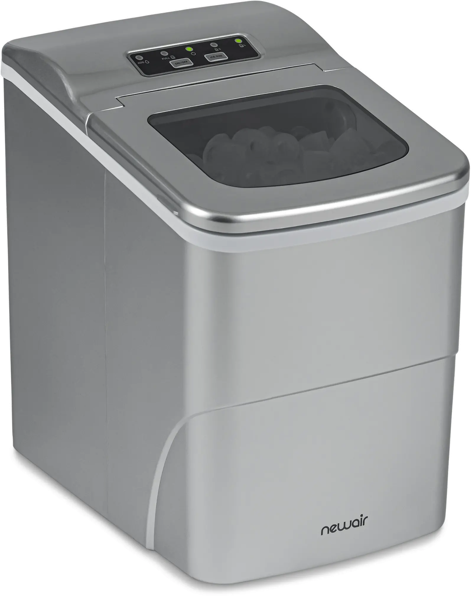 NIM026MS00 NewAir Matte Silver Countertop Ice Maker-1