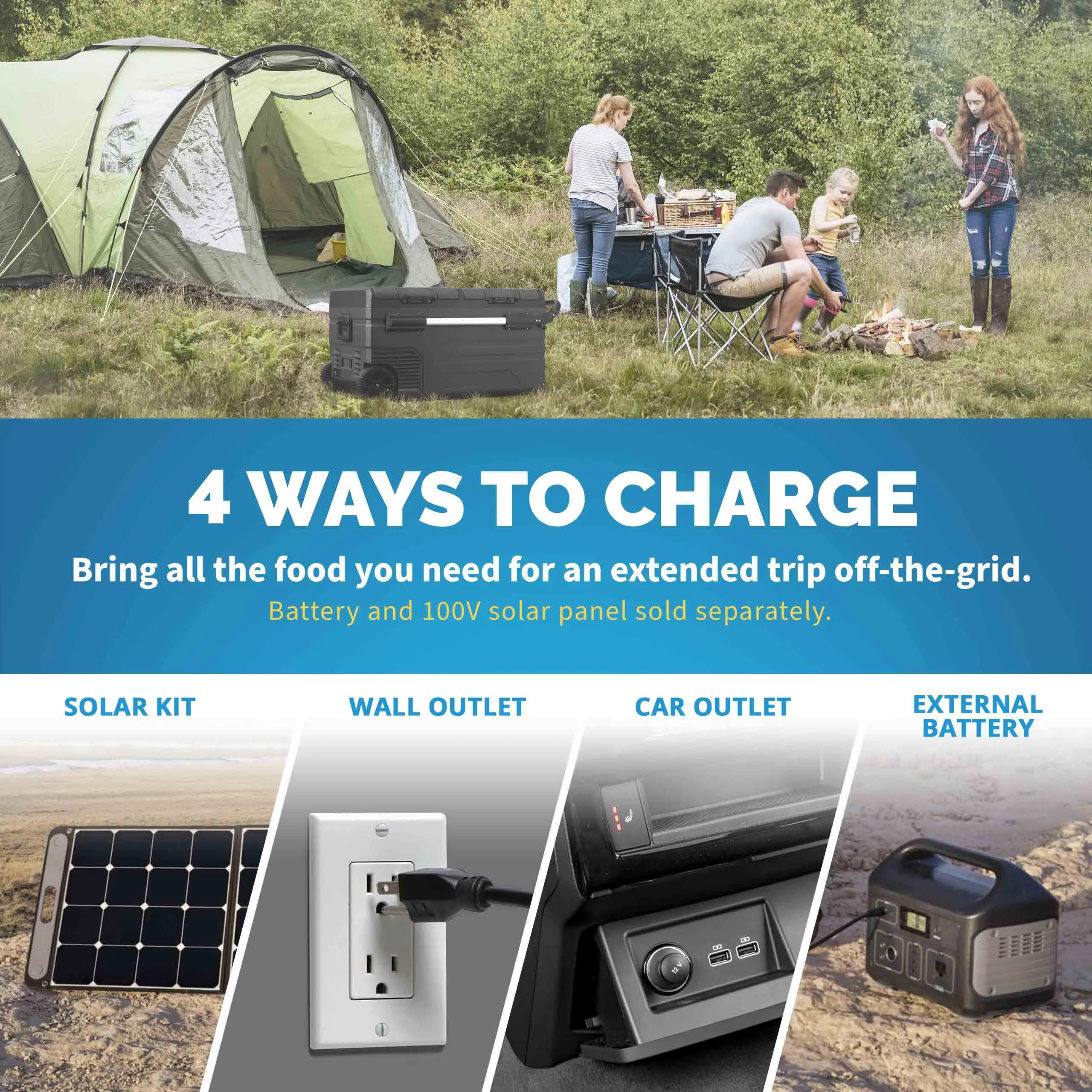 NPR080GA00 NewAir 12V/24V DC Portable 80 Qt. Electric Car Camping Cooler-9