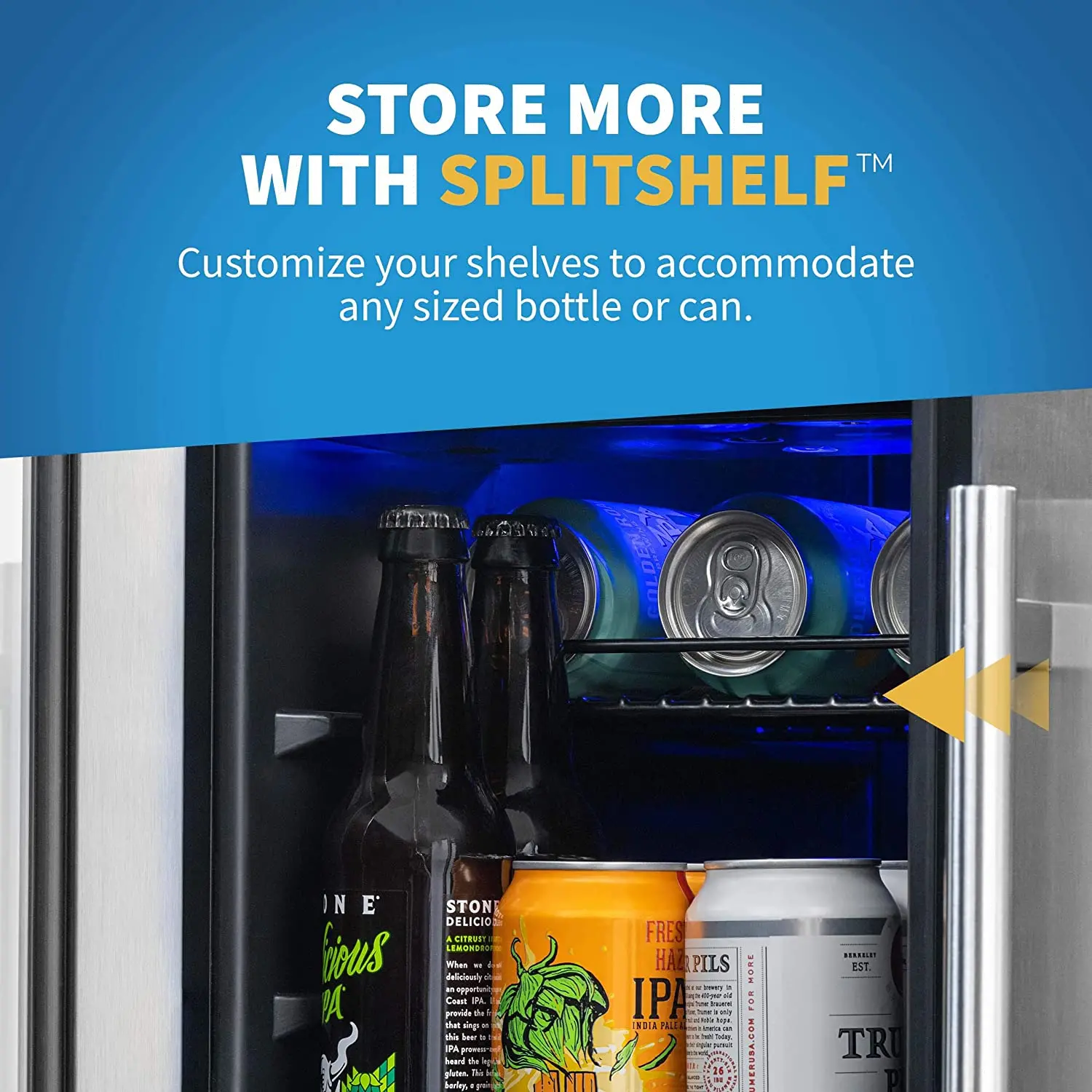 NWB080SS00 NewAir 24  Premium Built-in Dual Zone Wine and Beverage Fridge - Stainless Steel-4