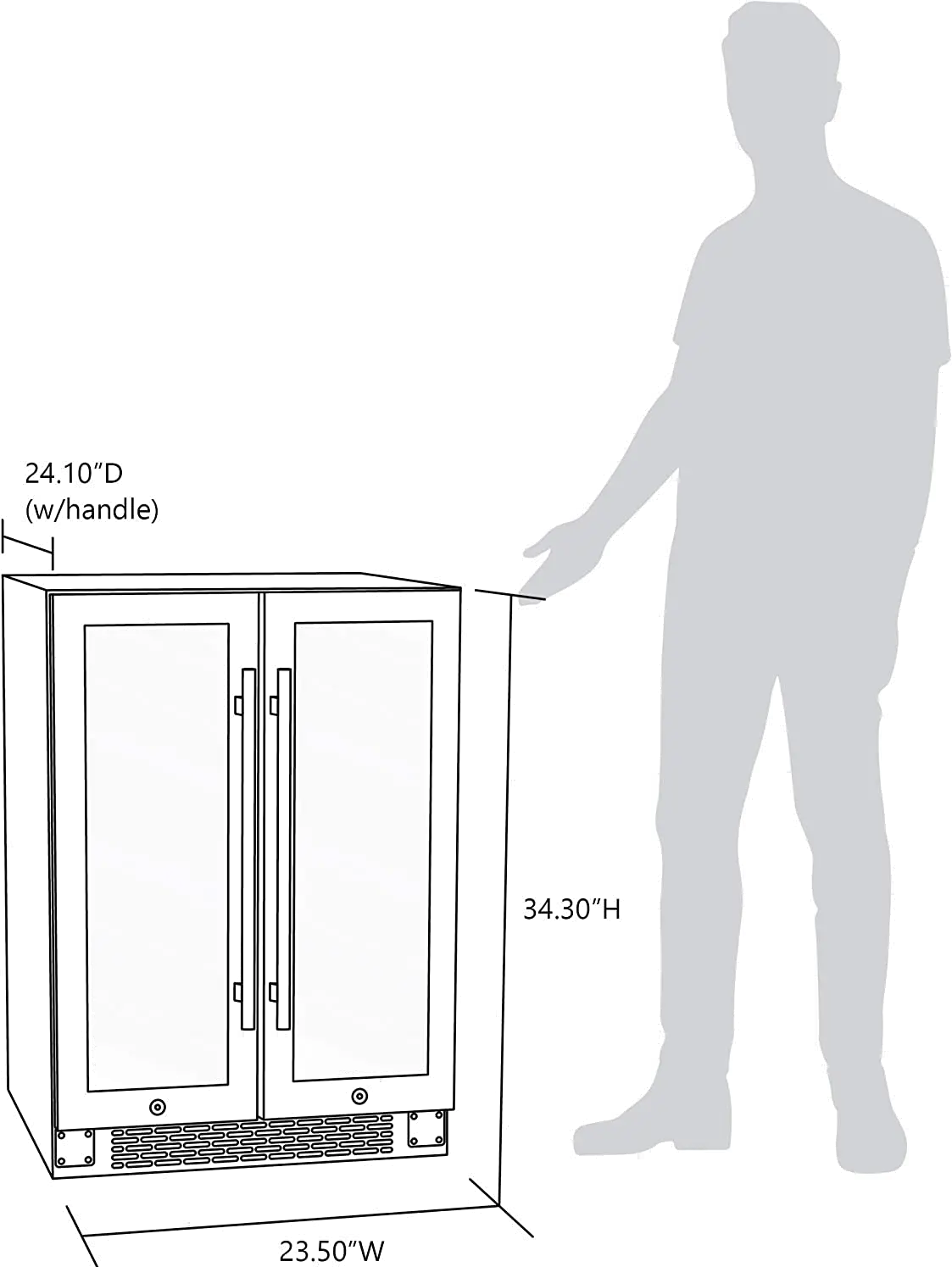 NWB080SS00 NewAir 24  Premium Built-in Dual Zone Wine and Beverage Fridge - Stainless Steel-9