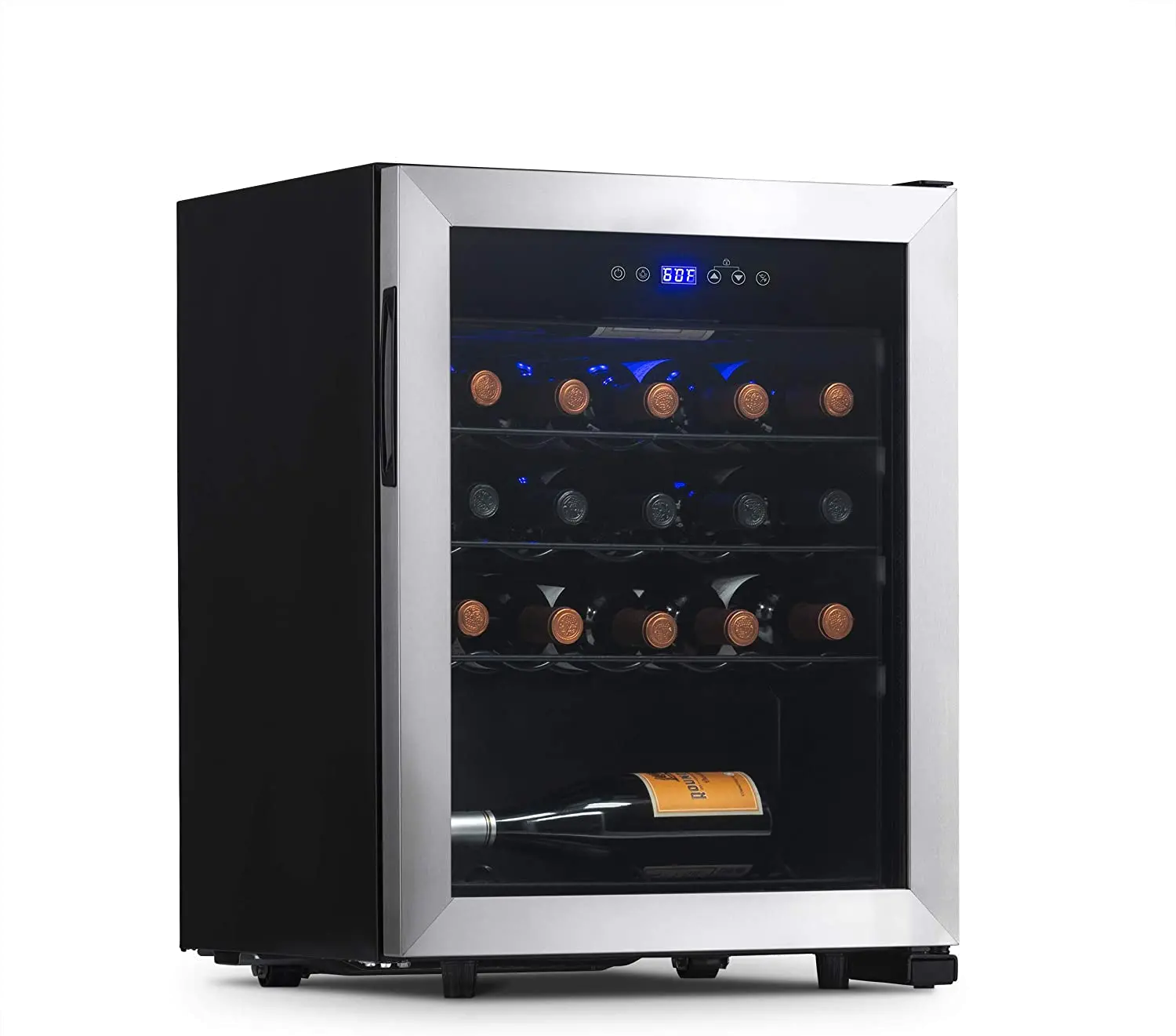 NWC023SS00 NewAir 23 Bottle Freestanding Compressor Wine Fridge - Stainless Steel-2