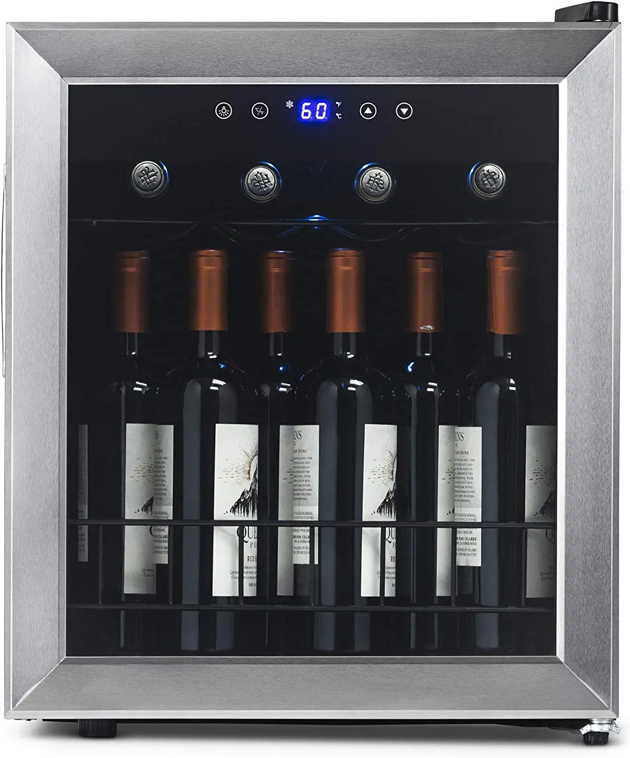 NWC023SS00 NewAir 23 Bottle Freestanding Compressor Wine Fridge - Stainless Steel-1