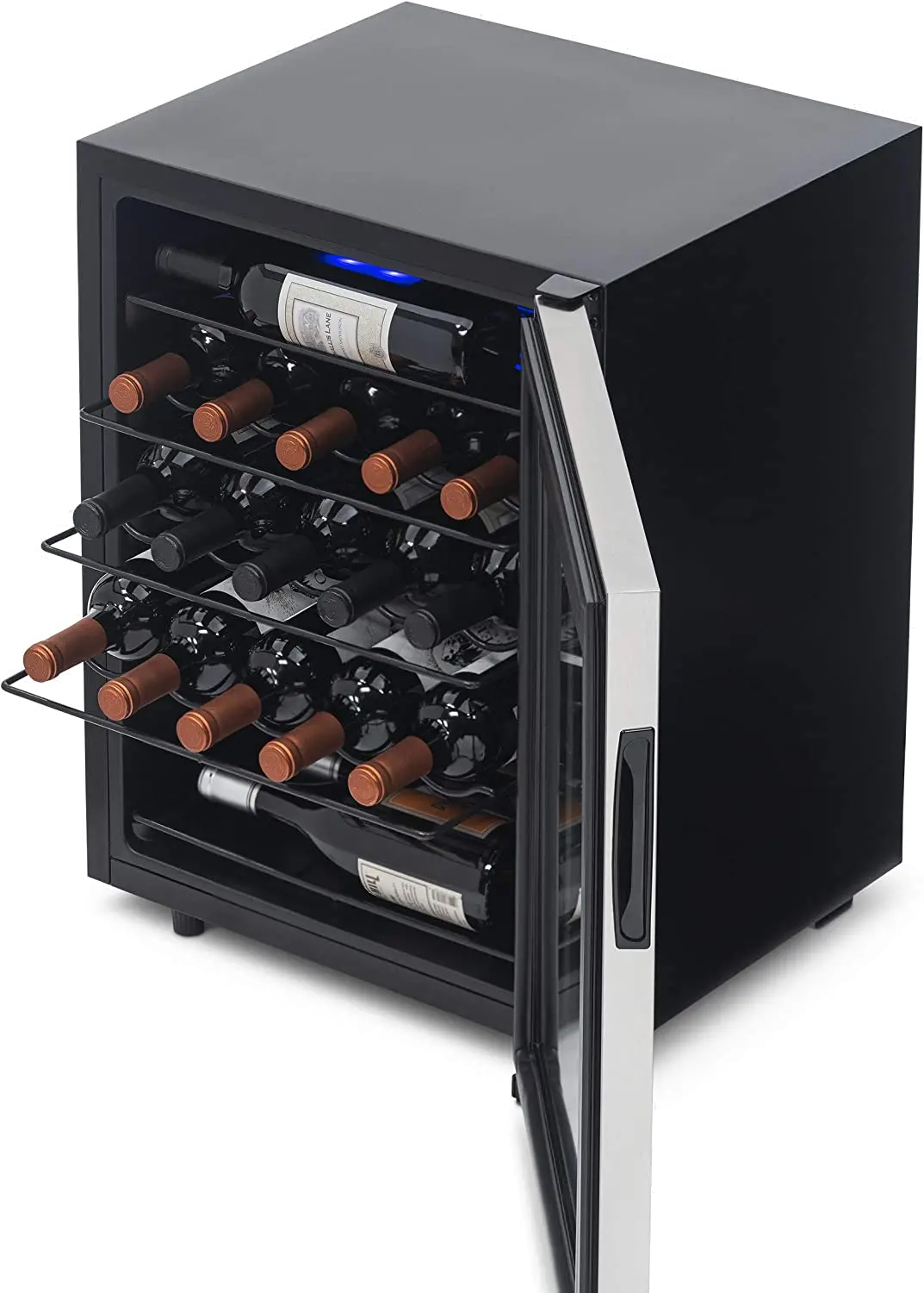 NWC023SS00 NewAir 23 Bottle Freestanding Compressor Wine Fridge - Stainless Steel-3