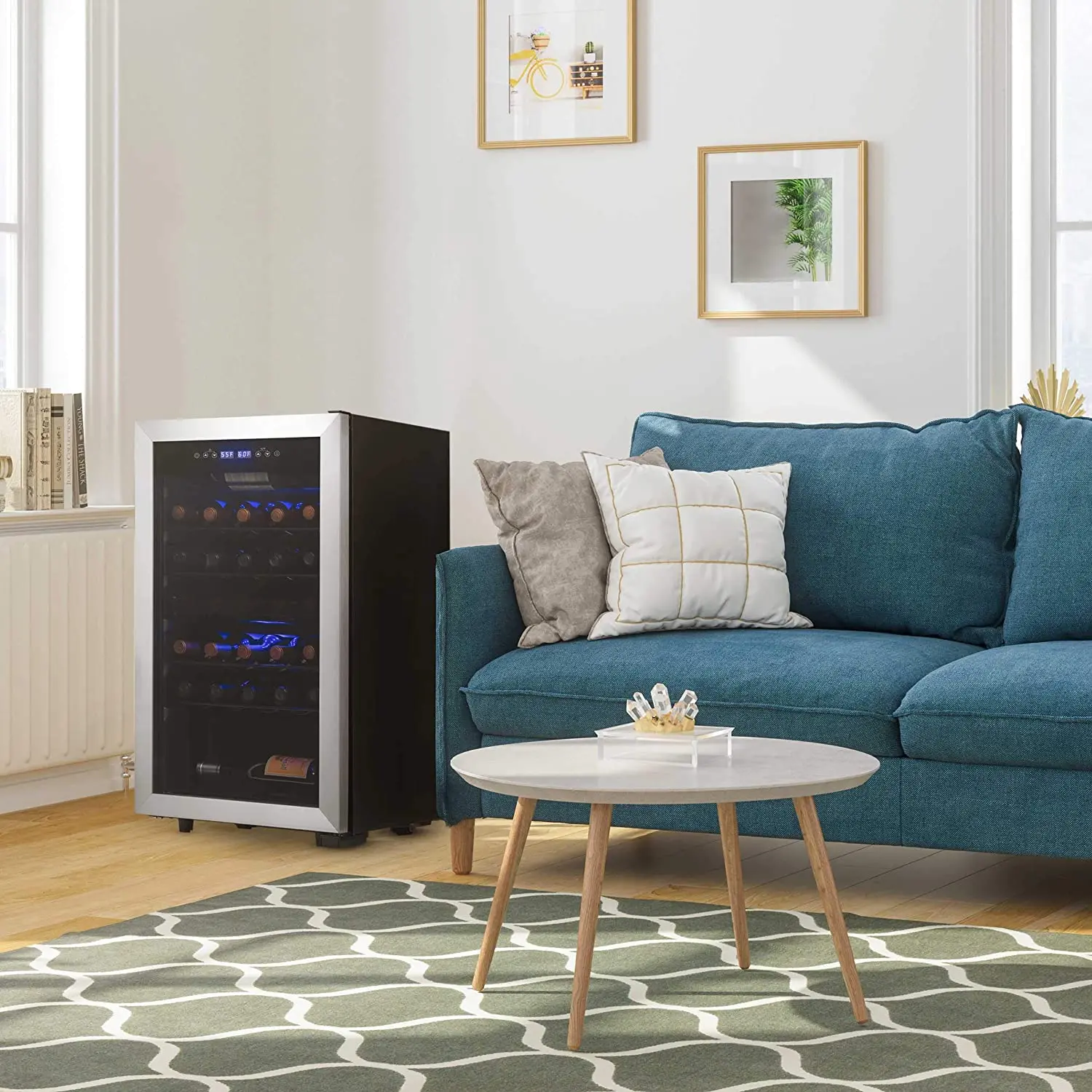 NWC028SS01 NewAir 28 Bottle Freestanding Dual Zone Compressor Wine Fridge - Stainless Steel-10