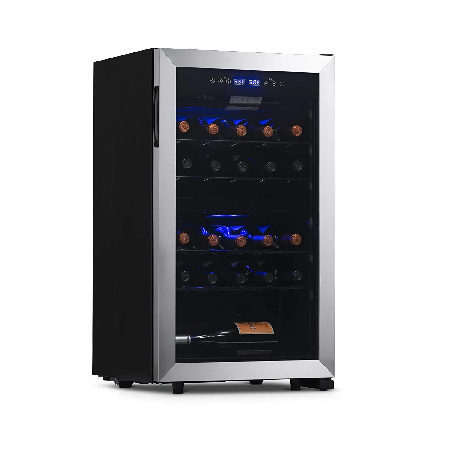 NWC028SS01 NewAir 28 Bottle Freestanding Dual Zone Compressor Wine Fridge - Stainless Steel-2