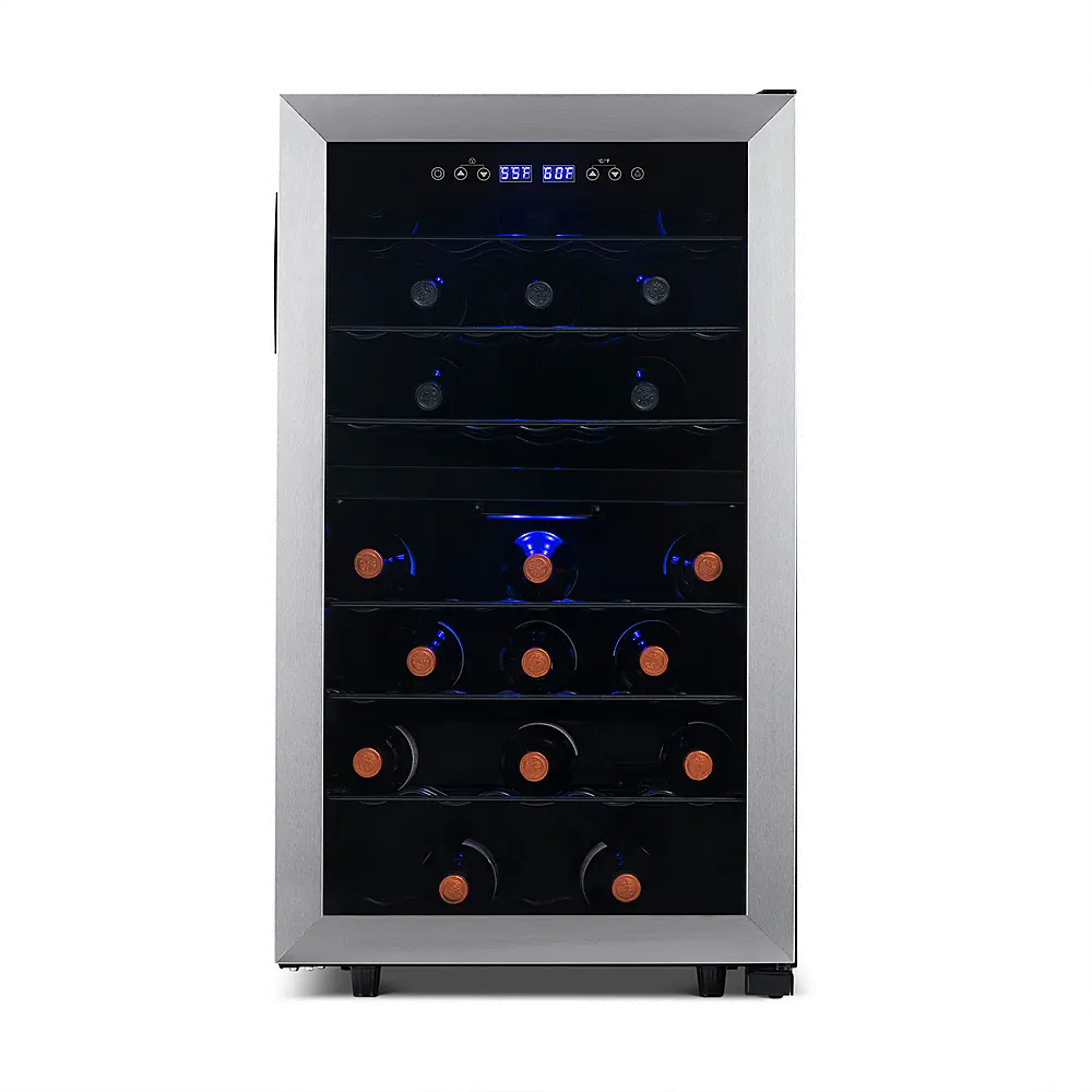 NWC043SS00 NewAir Freestanding 43 Bottle Dual Zone Compressor Wine Fridge - Stainless Steel-2