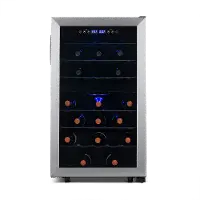 NWC043SS00 NewAir Freestanding 43 Bottle Dual Zone Compressor Wine Fridge - Stainless Steel