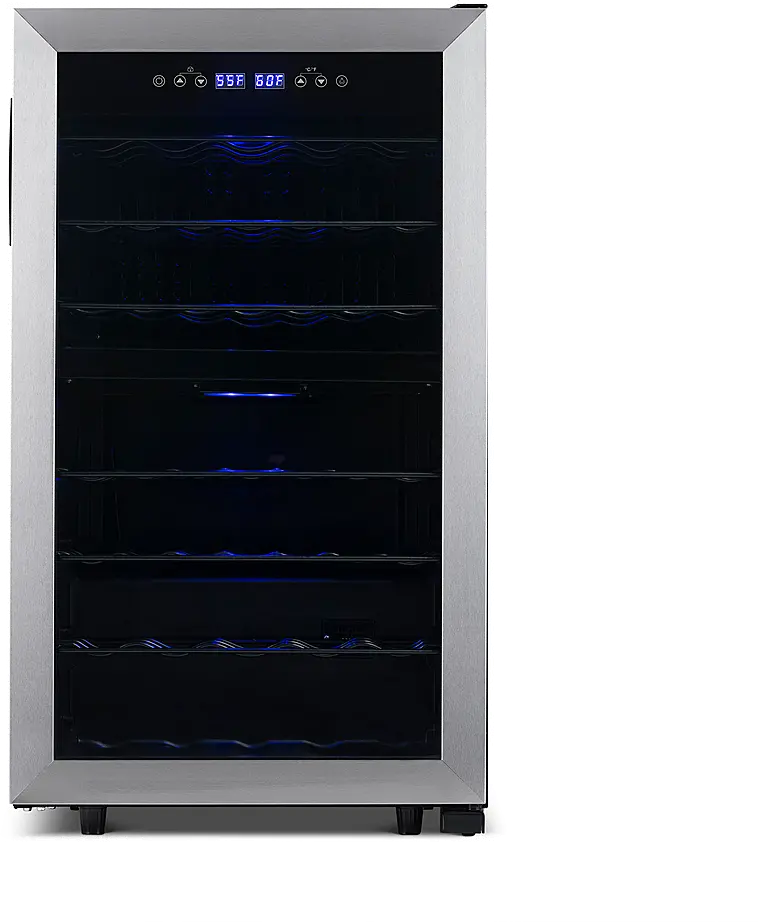 NWC043SS00 NewAir Freestanding 43 Bottle Dual Zone Compressor Wine Fridge - Stainless Steel-4