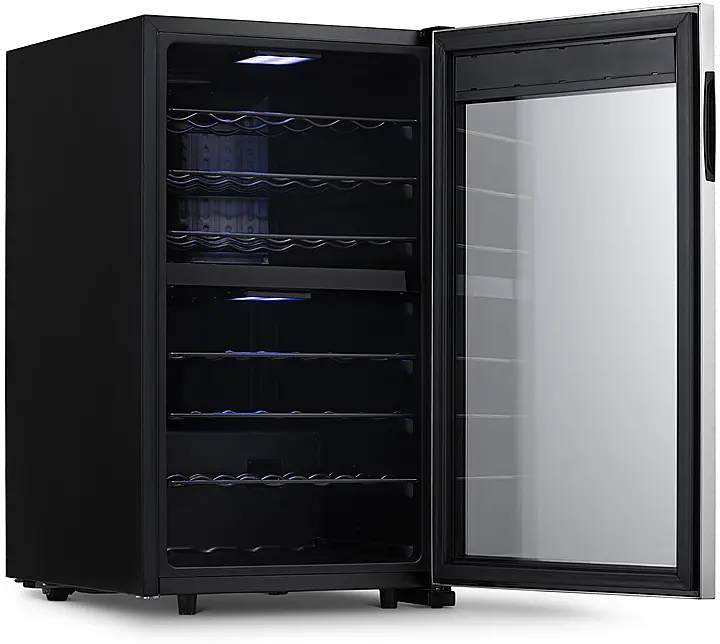 NWC043SS00 NewAir Freestanding 43 Bottle Dual Zone Compressor Wine Fridge - Stainless Steel-1