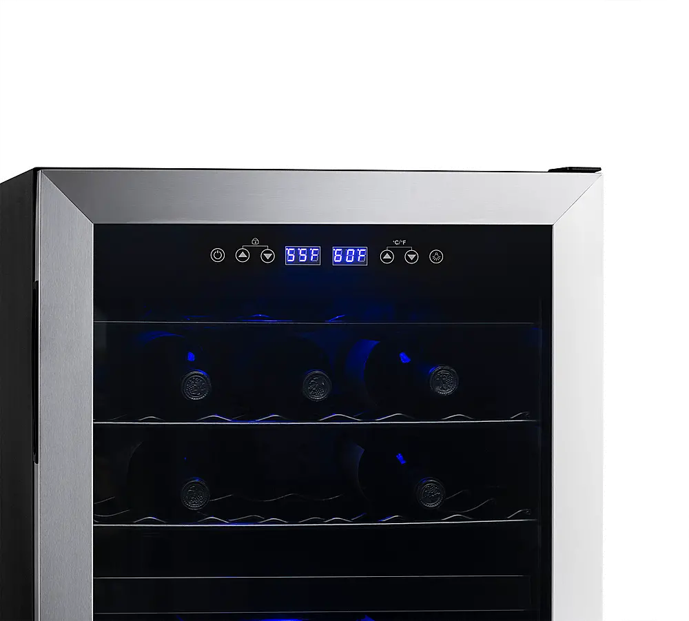 NWC043SS00 NewAir Freestanding 43 Bottle Dual Zone Compressor Wine Fridge - Stainless Steel-7