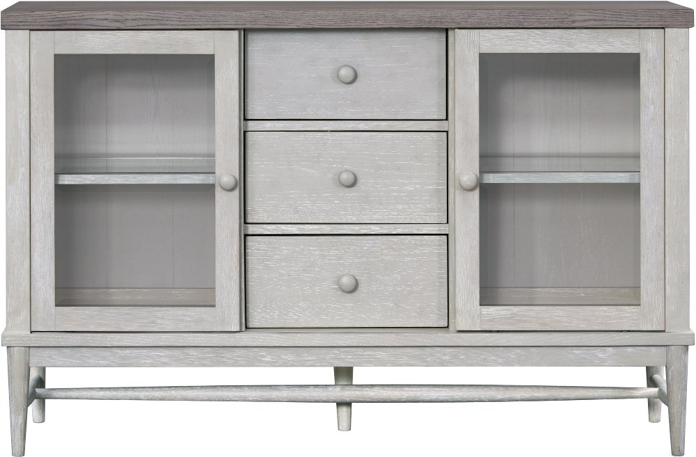 Coastal Farmhouse Gray Sideboard