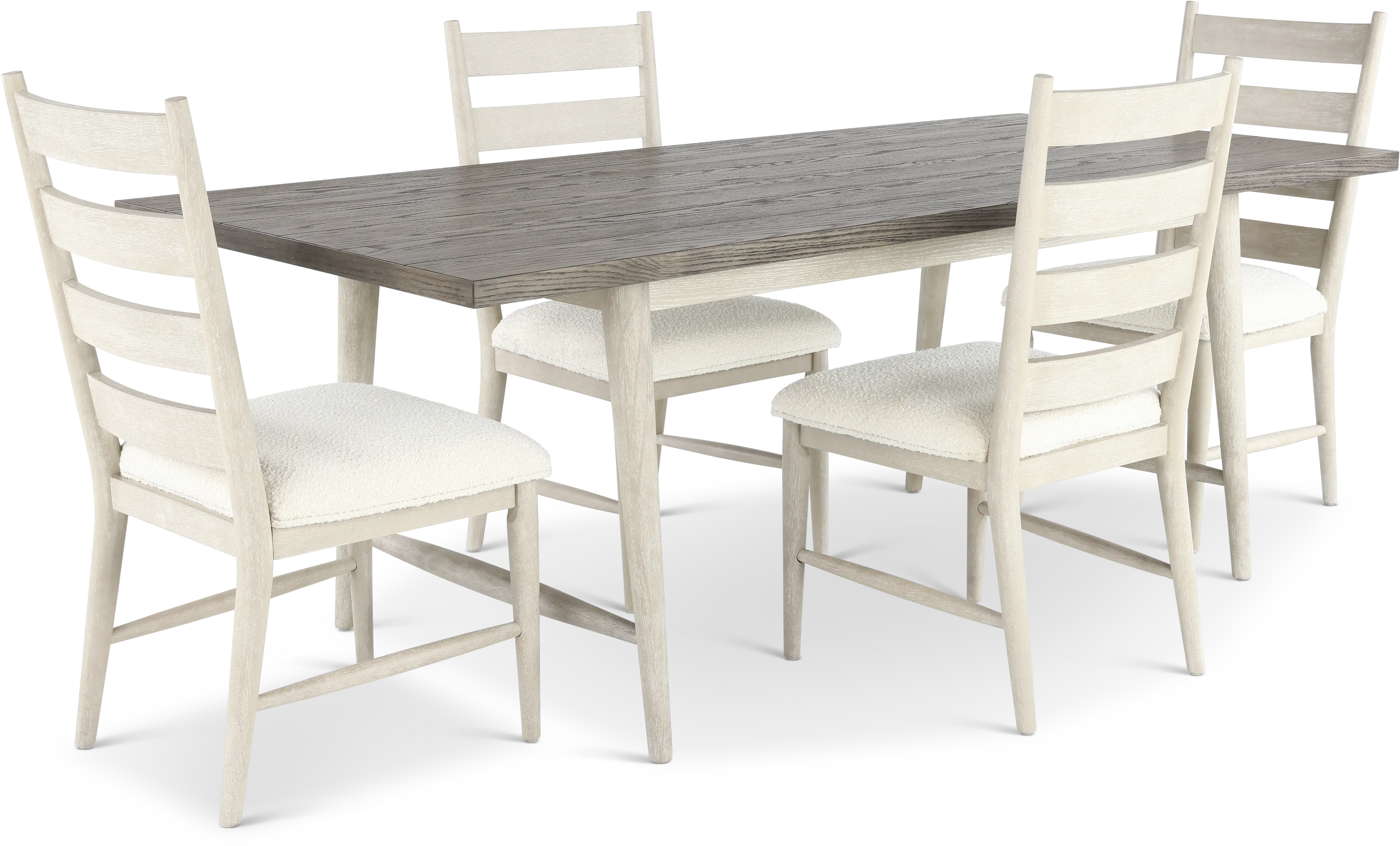 Coastal Farmhouse Gray 5 Piece Dining Set-1