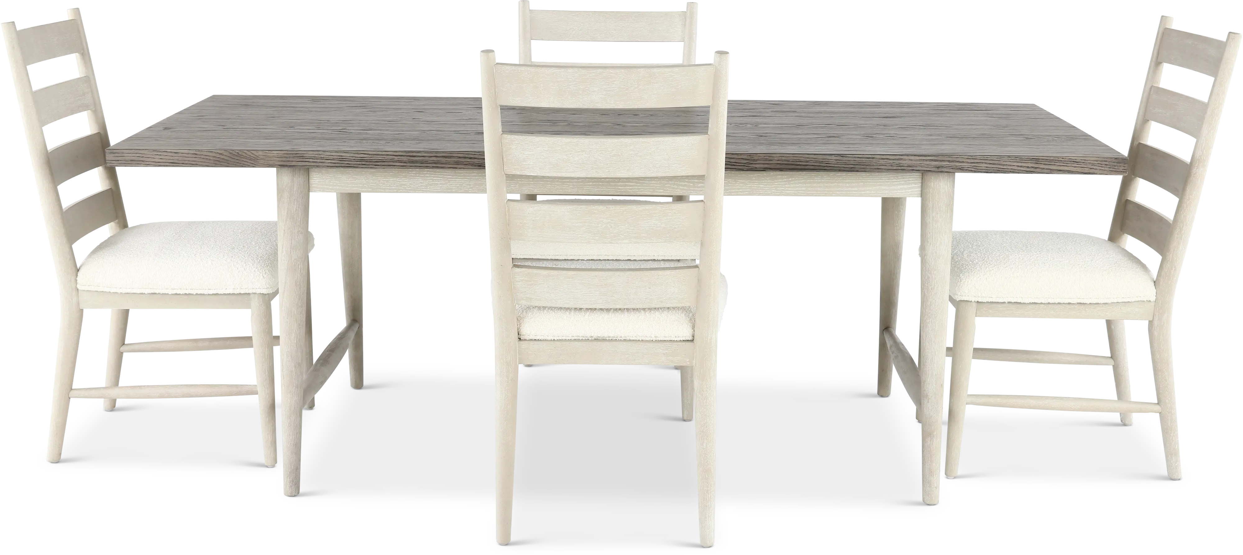 Coastal Farmhouse Gray 5 Piece Dining Set-4