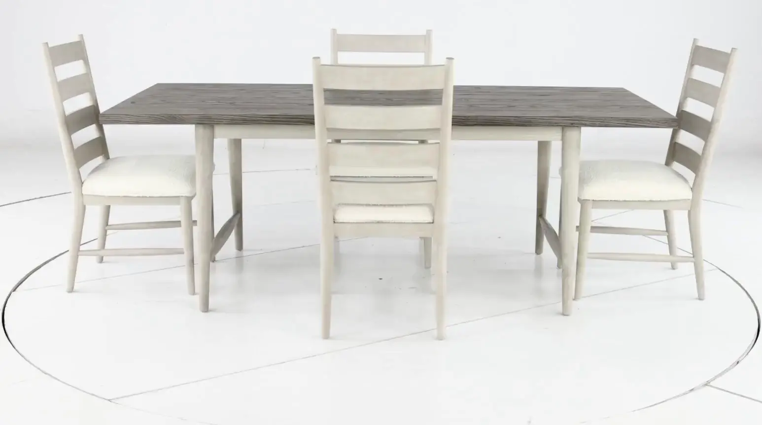 Coastal Farmhouse Gray 5 Piece Dining Set-5