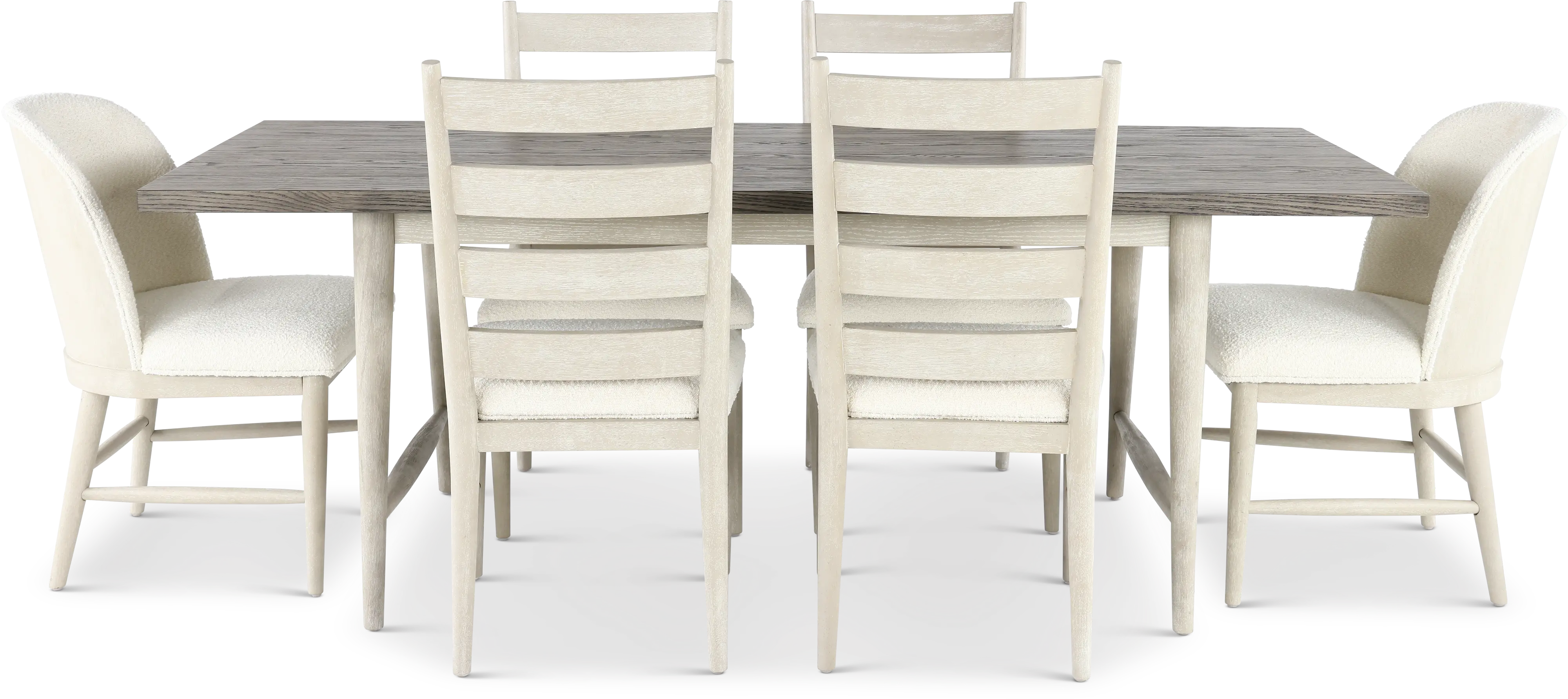 Coastal Farmhouse Gray 7 Piece Dining Set-4