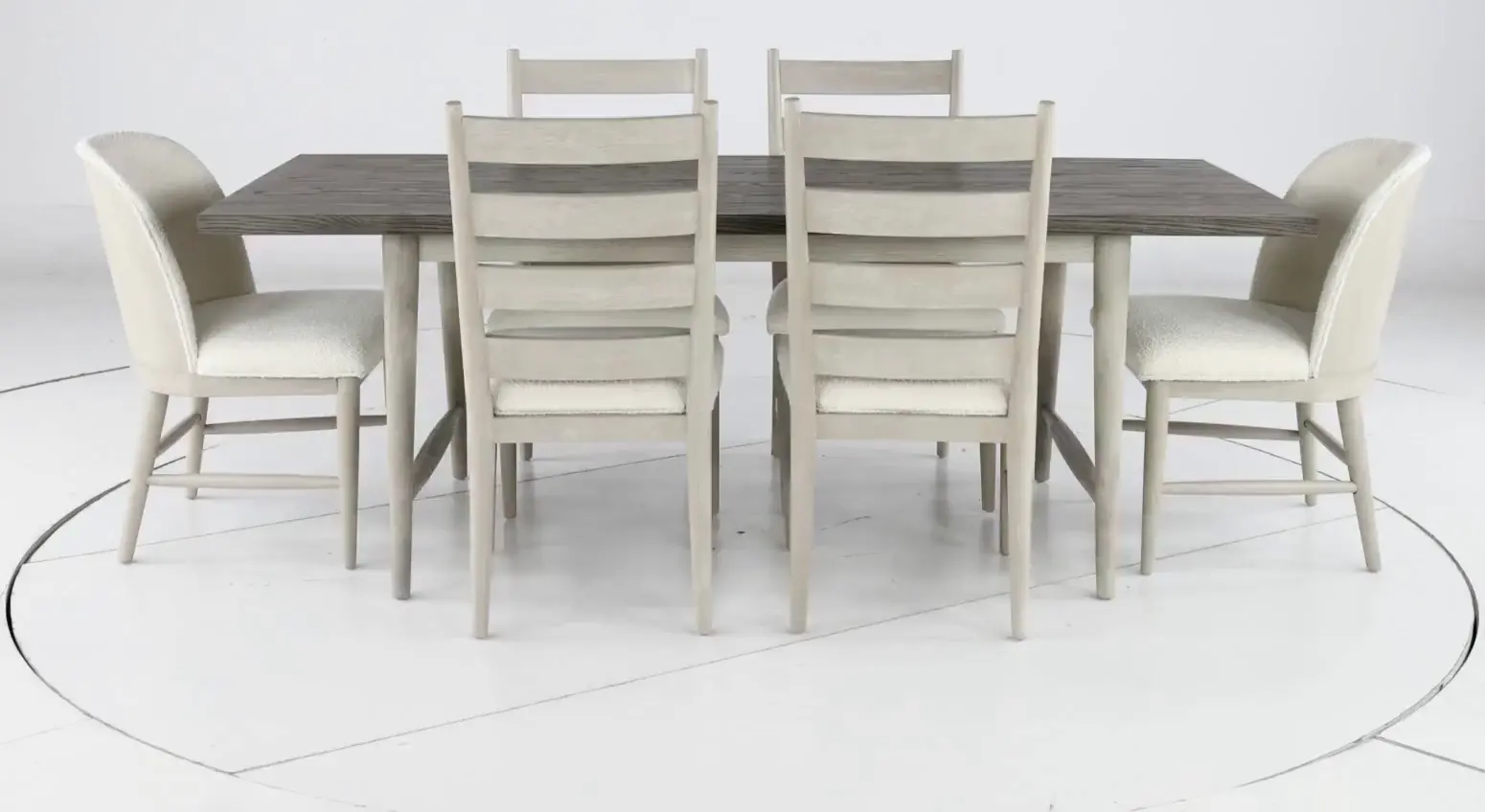 Coastal Farmhouse Gray 7 Piece Dining Set-5