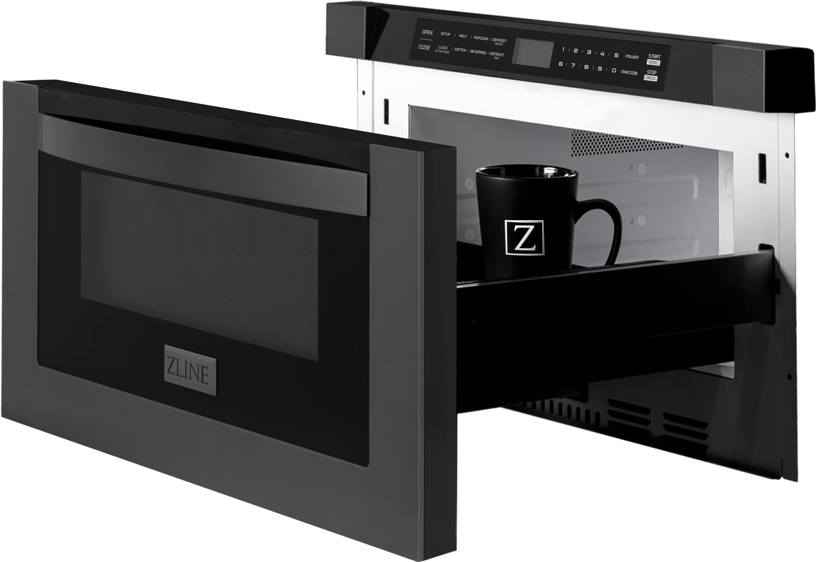 MWD-1-BS ZLINE 1.2 cu ft Built In Microwave Drawer - Black Stainless Steel-3
