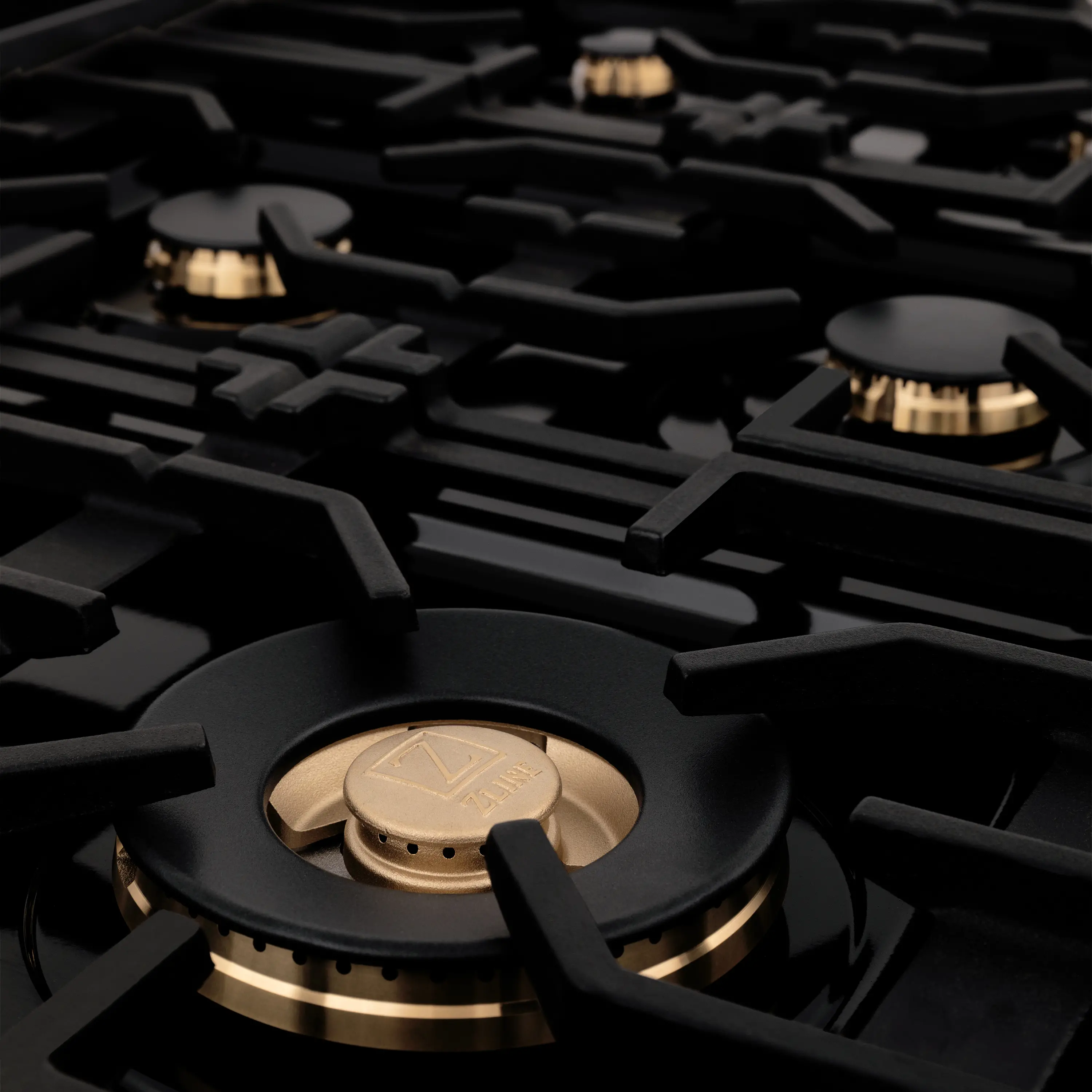 RTBZ-36-CB ZLINE Gas Cooktop - Black Stainless Steel, Brass 36 Inch-10