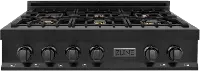 RTBZ-36-CB ZLINE Gas Cooktop - Black Stainless Steel, Brass 36 Inch