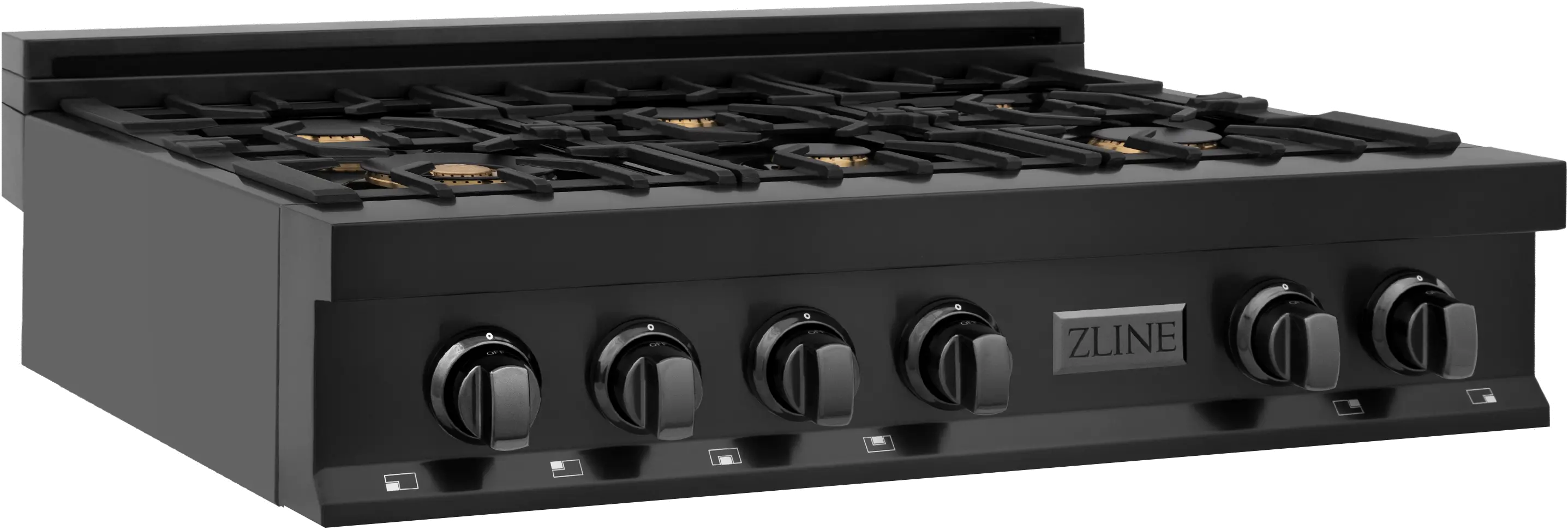 RTBZ-36-CB ZLINE Gas Cooktop - Black Stainless Steel, Brass 36 Inch-4
