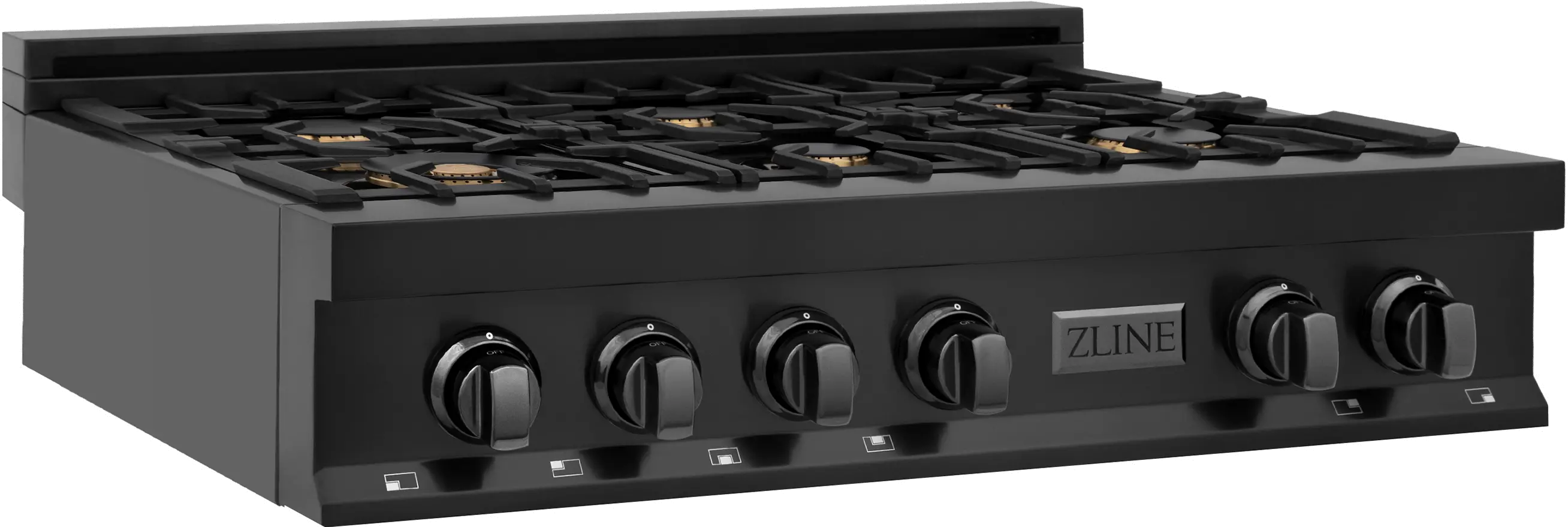 RTBZ-36-CB ZLINE Gas Cooktop - Black Stainless Steel, Brass 36 Inch-6