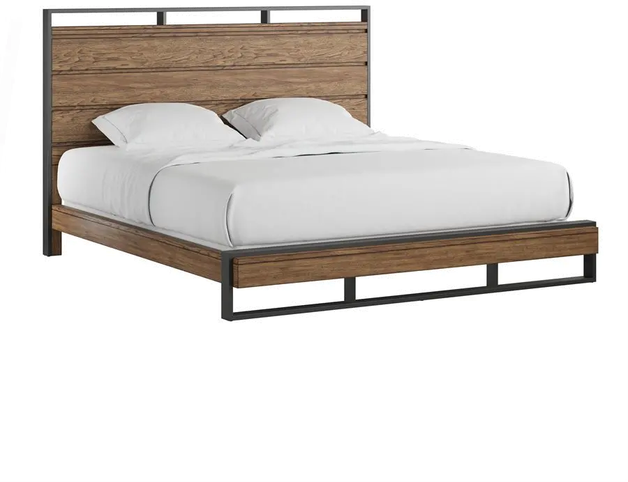 Hedrick Brown and Black King Platform Bed-3