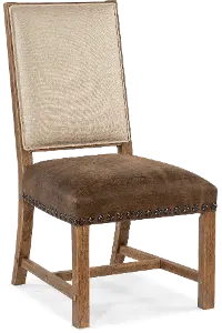 6700-75310-80 Big Sky Brown Leather Dining Room Chair