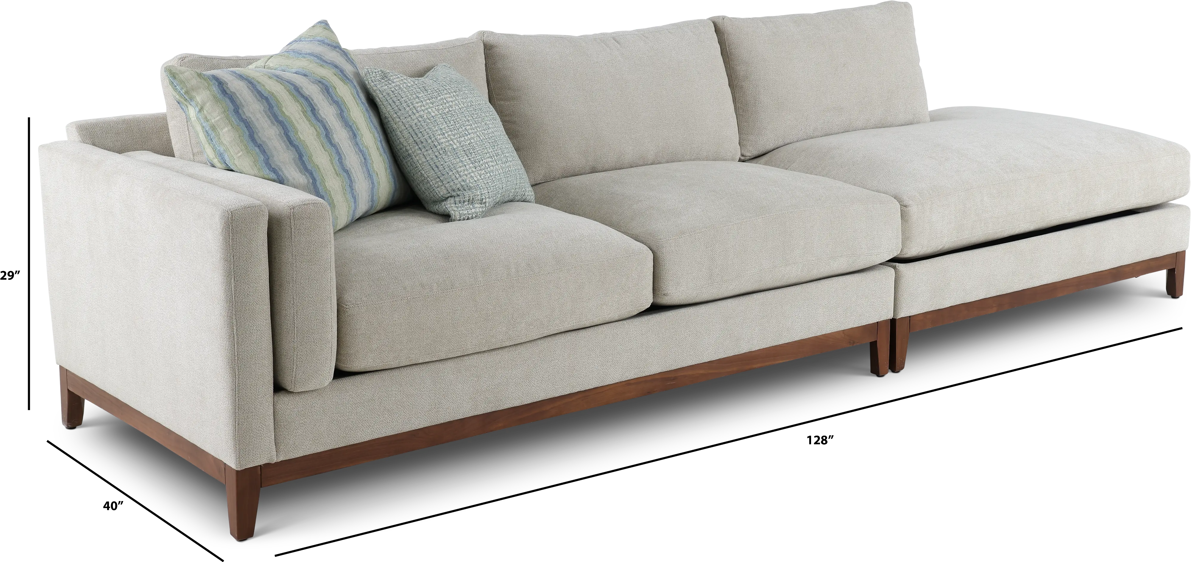 Kelsey Dove Beige 2 Piece Sectional-3